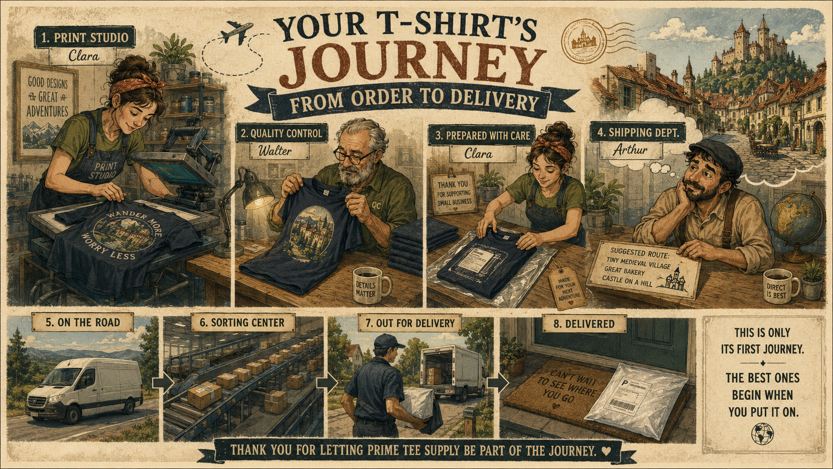 Your T-Shirt's Journey From Order to Delivery | Prime Tee Supply