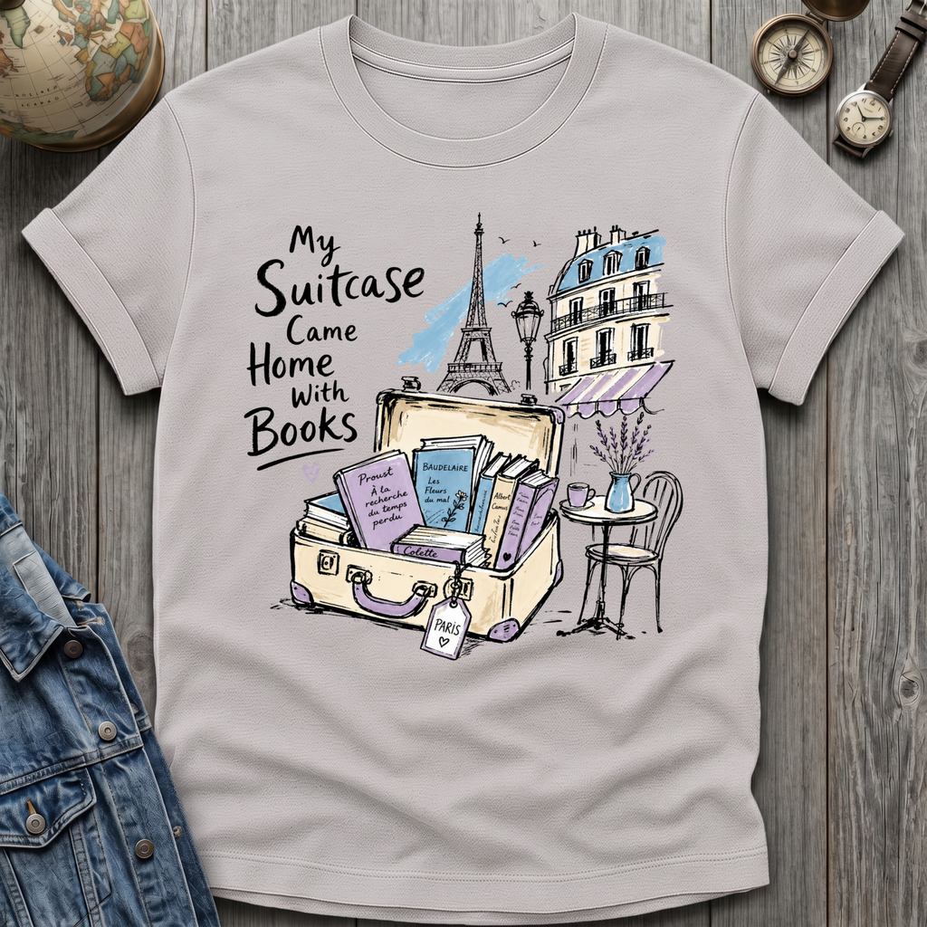 Books Suitcase T-Shirt
