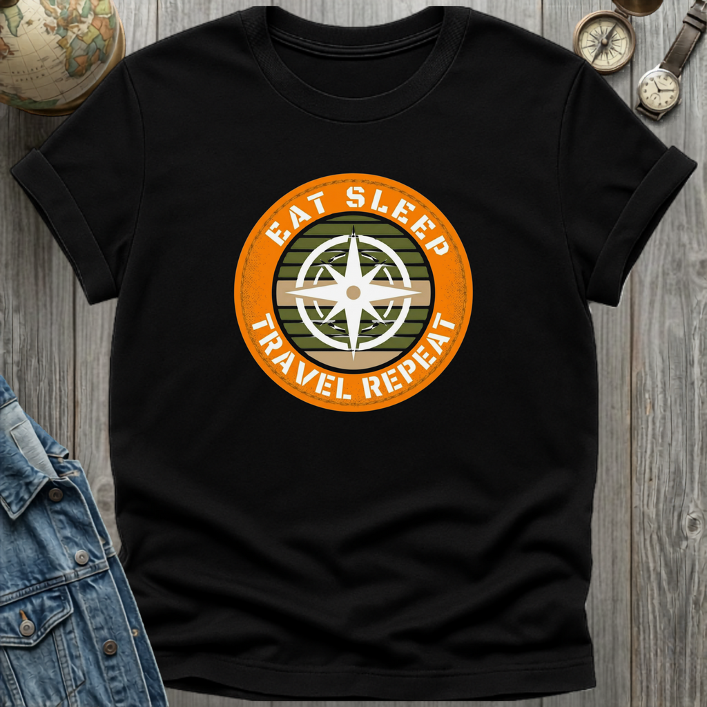 Compass Eat Sleep T-Shirt
