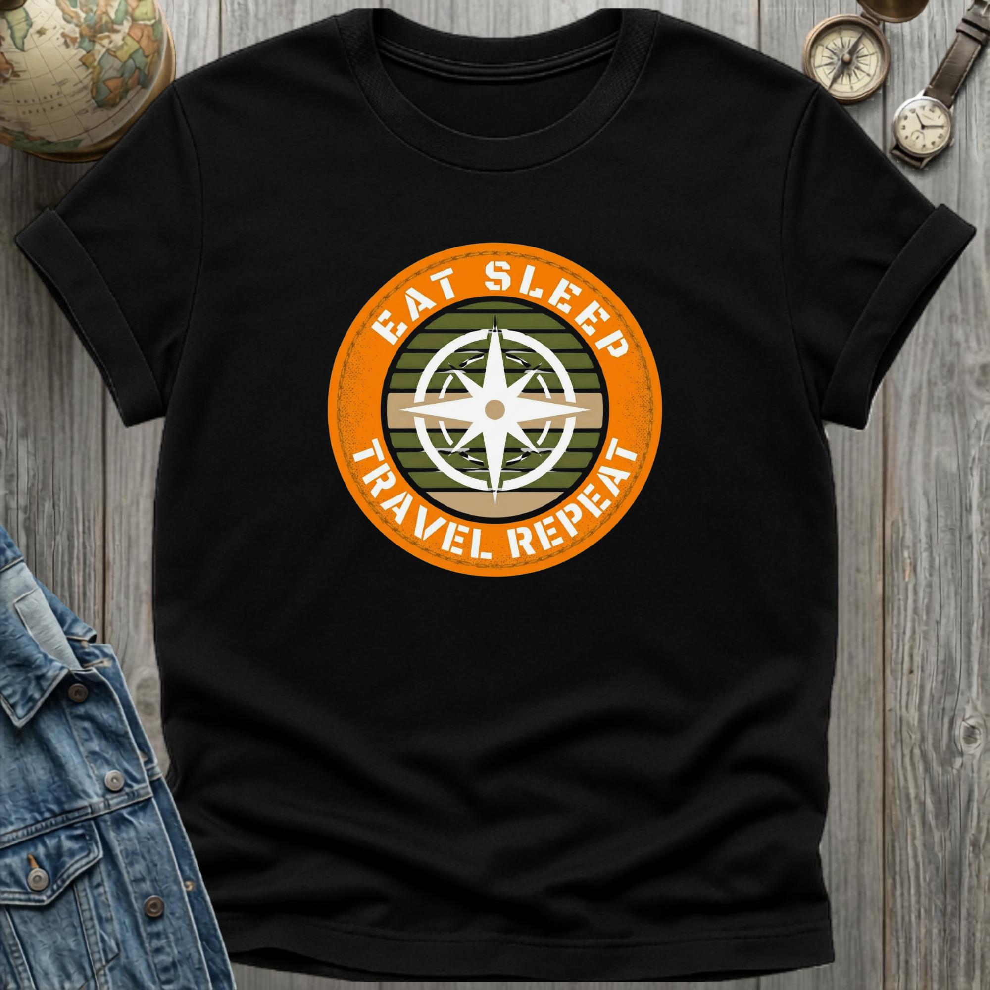 Compass Eat Sleep T-Shirt