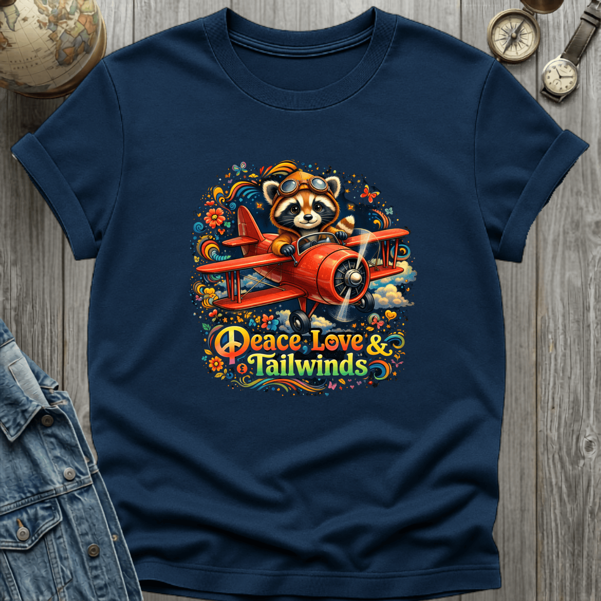Peace Love Tailwinds Raccoon T-Shirt
