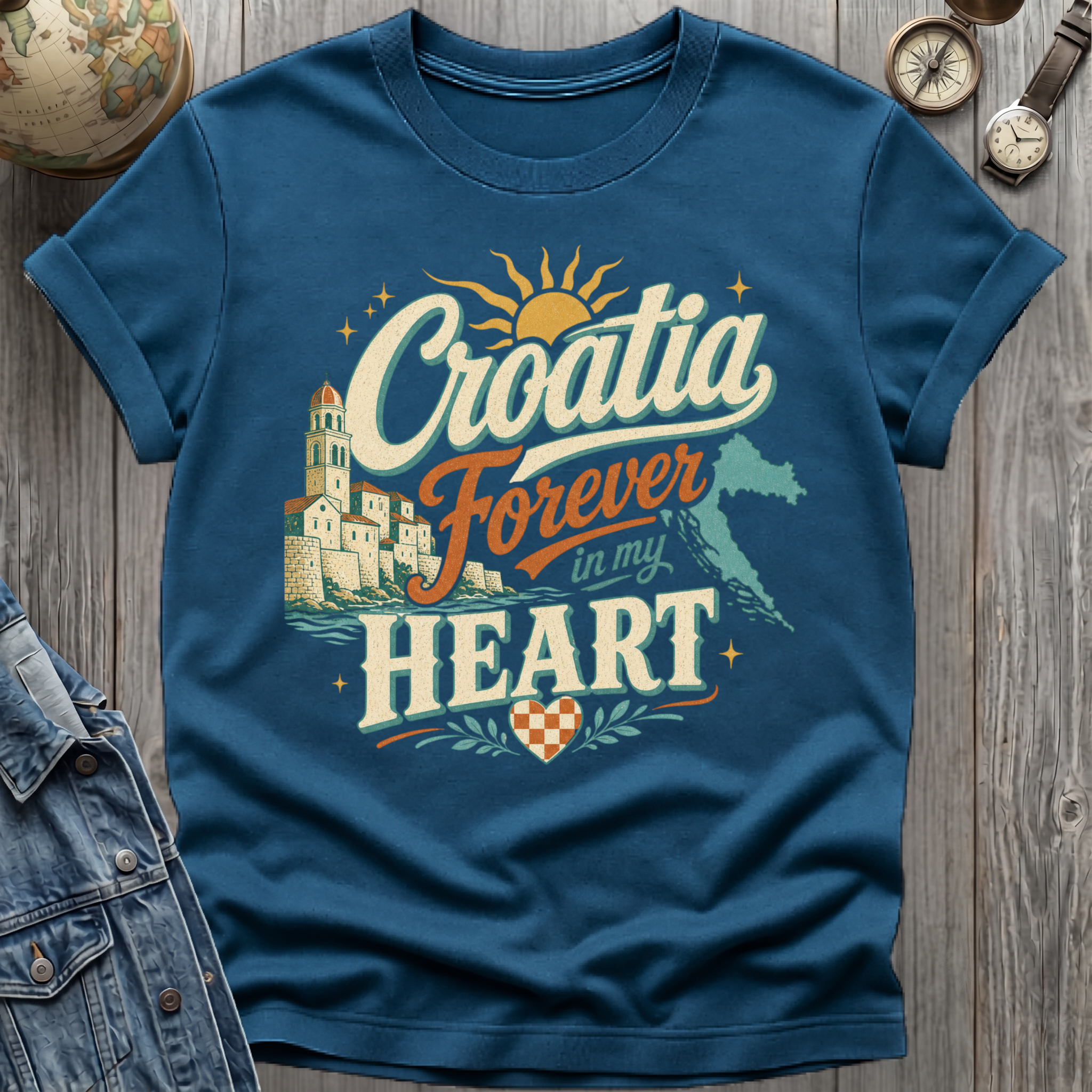 Croatia Heart T-Shirt