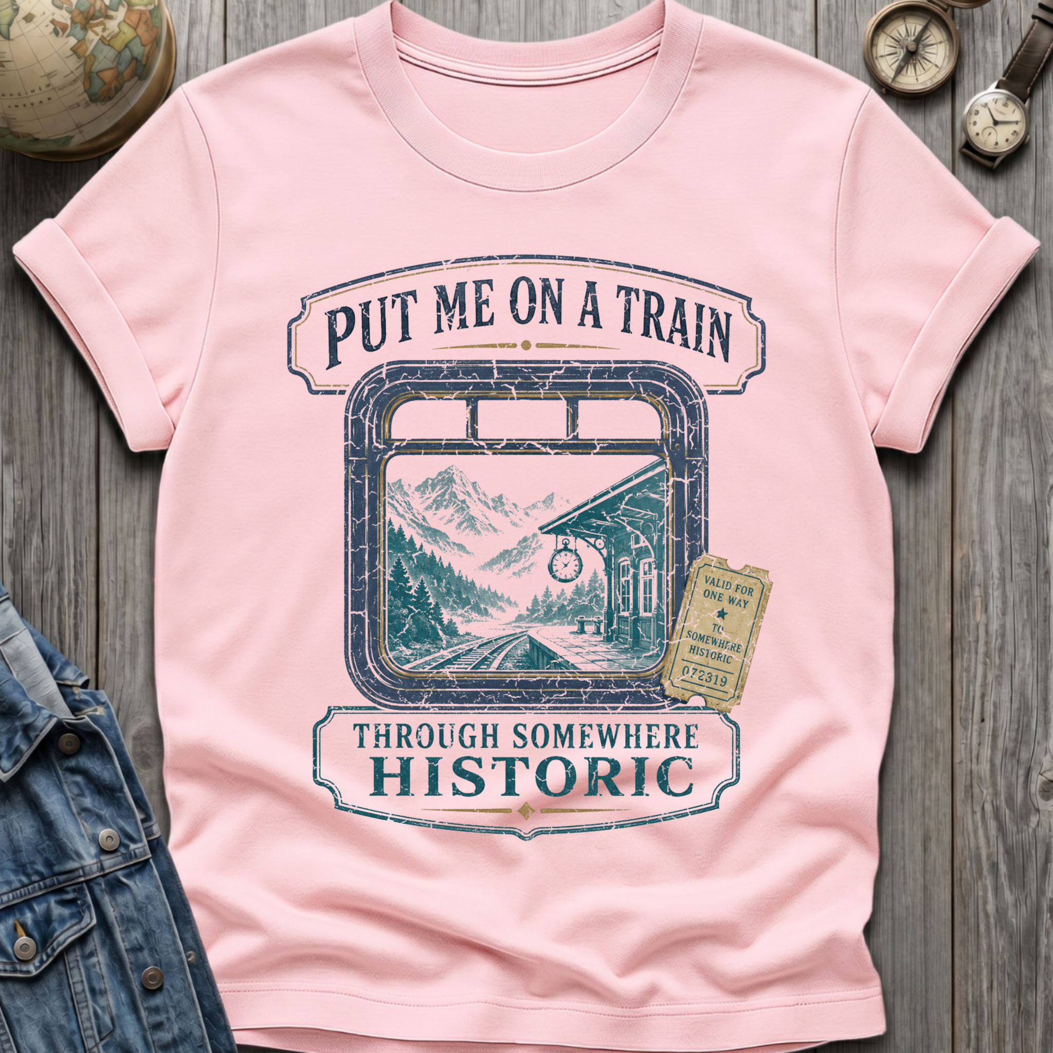 On A Train T-Shirt