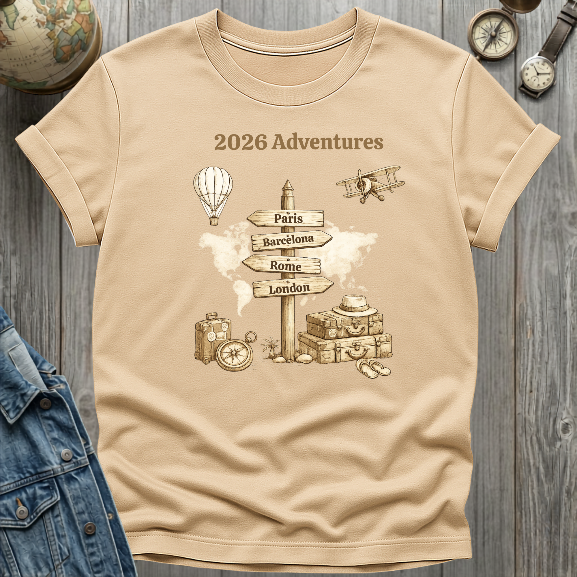 Name Your Places Custom T-Shirt