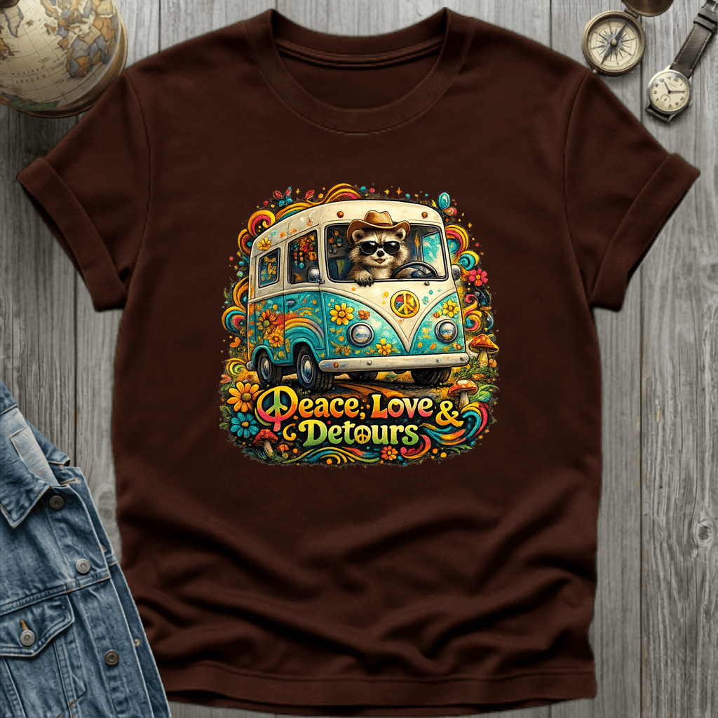 Peace Love Detours Raccoon T-Shirt