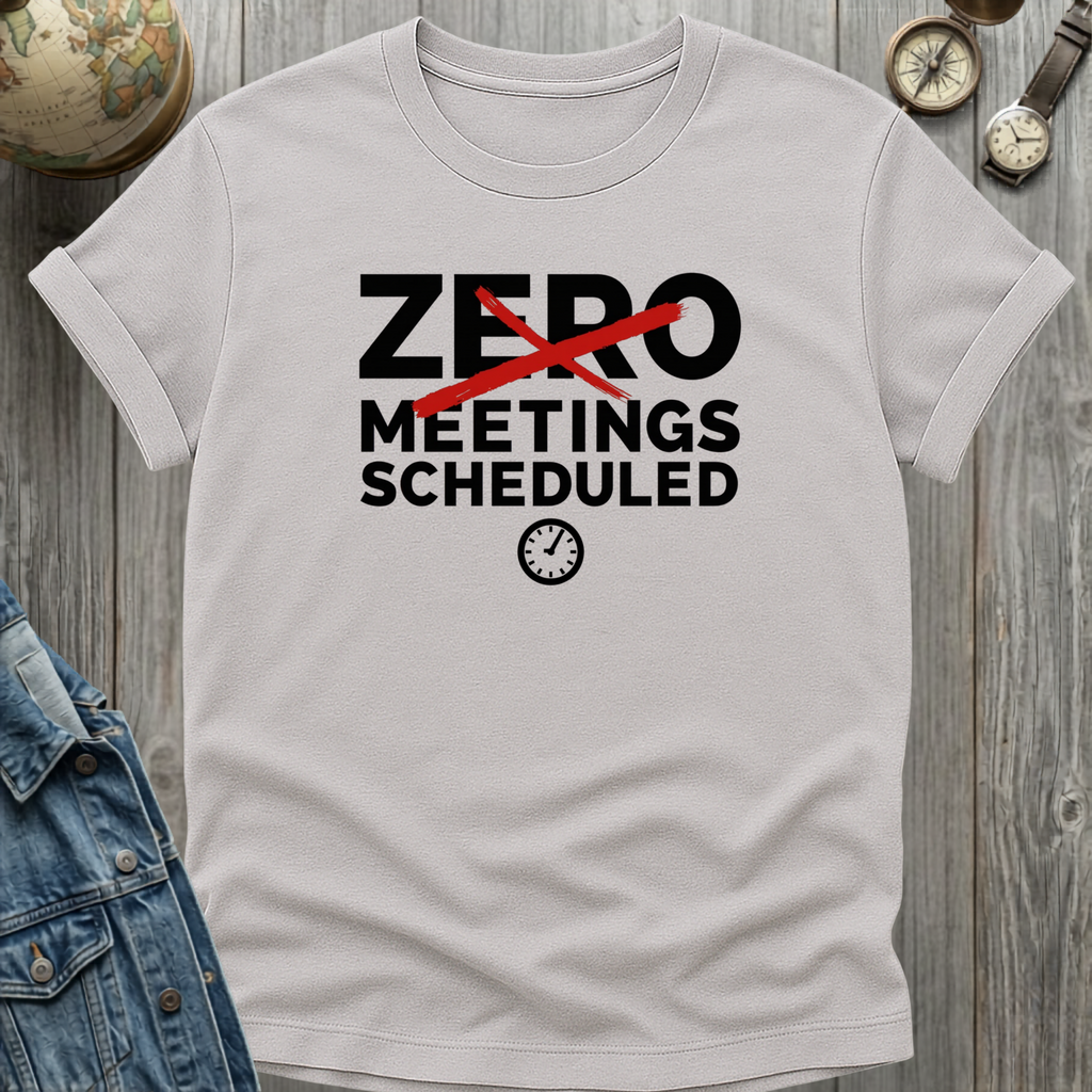Zero Meetings Scheduled T-Shirt