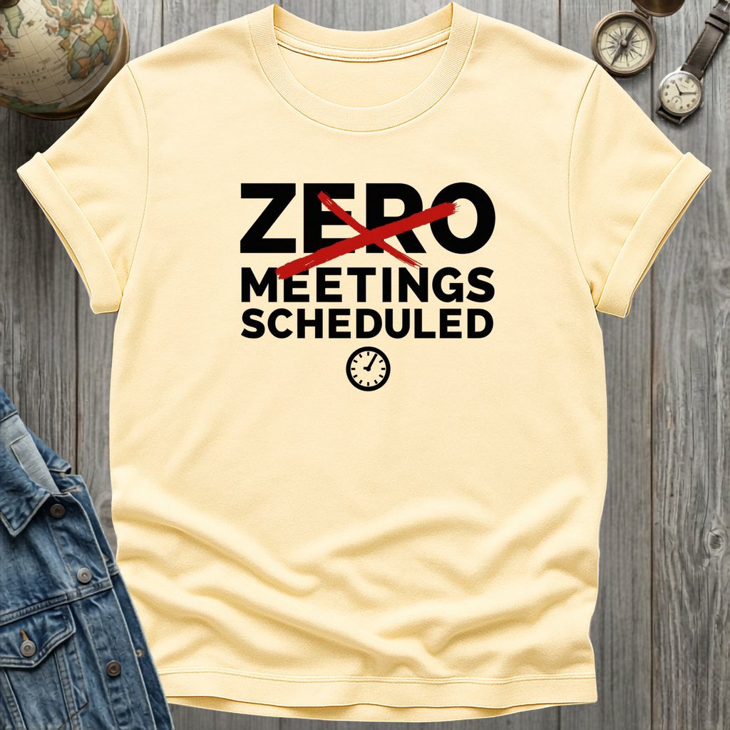 Zero Meetings Scheduled T-Shirt