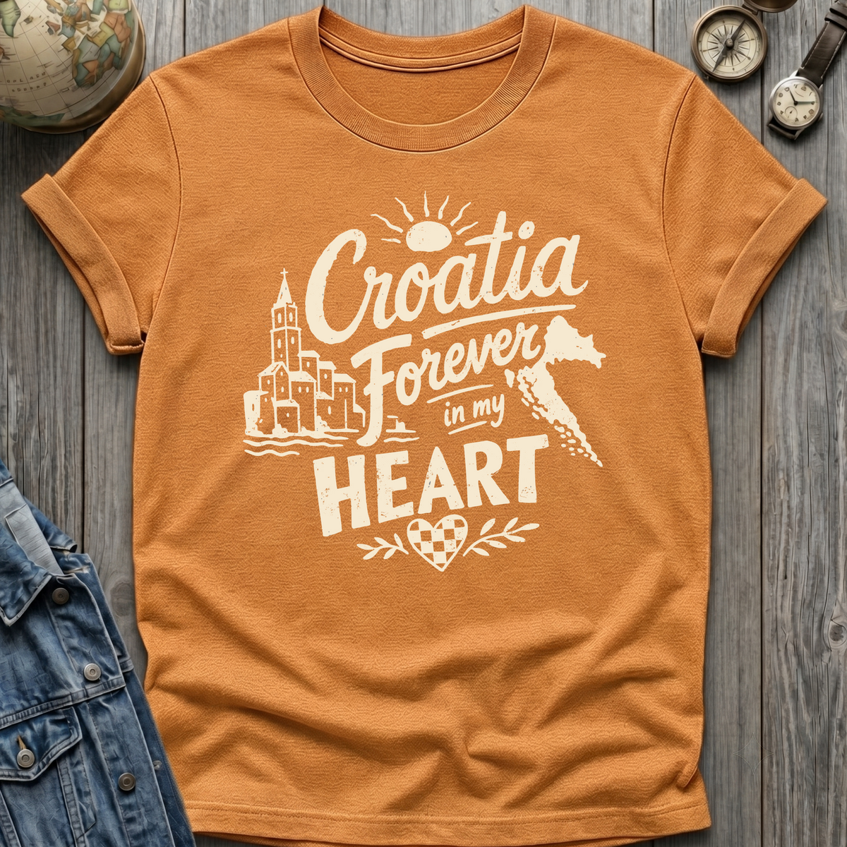 Croatia Heart T-Shirt