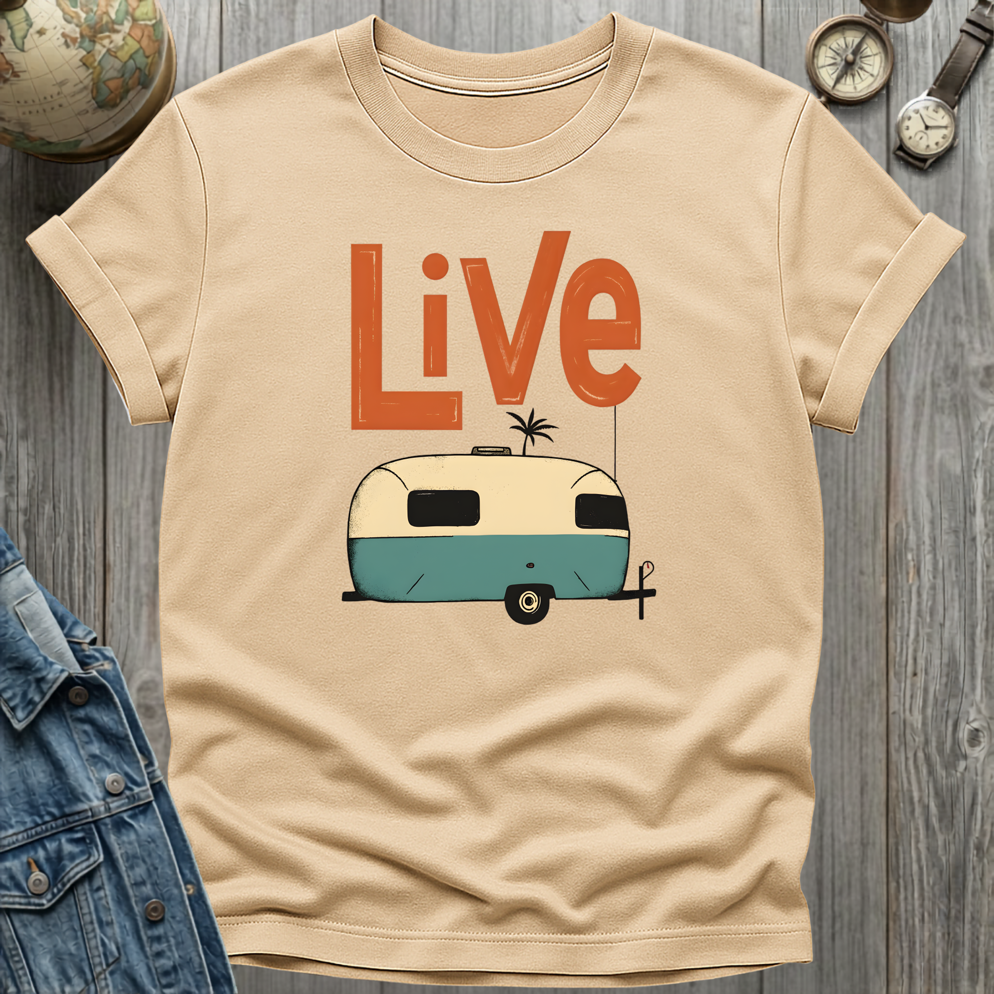 Live Solo Camper Retro T-Shirt