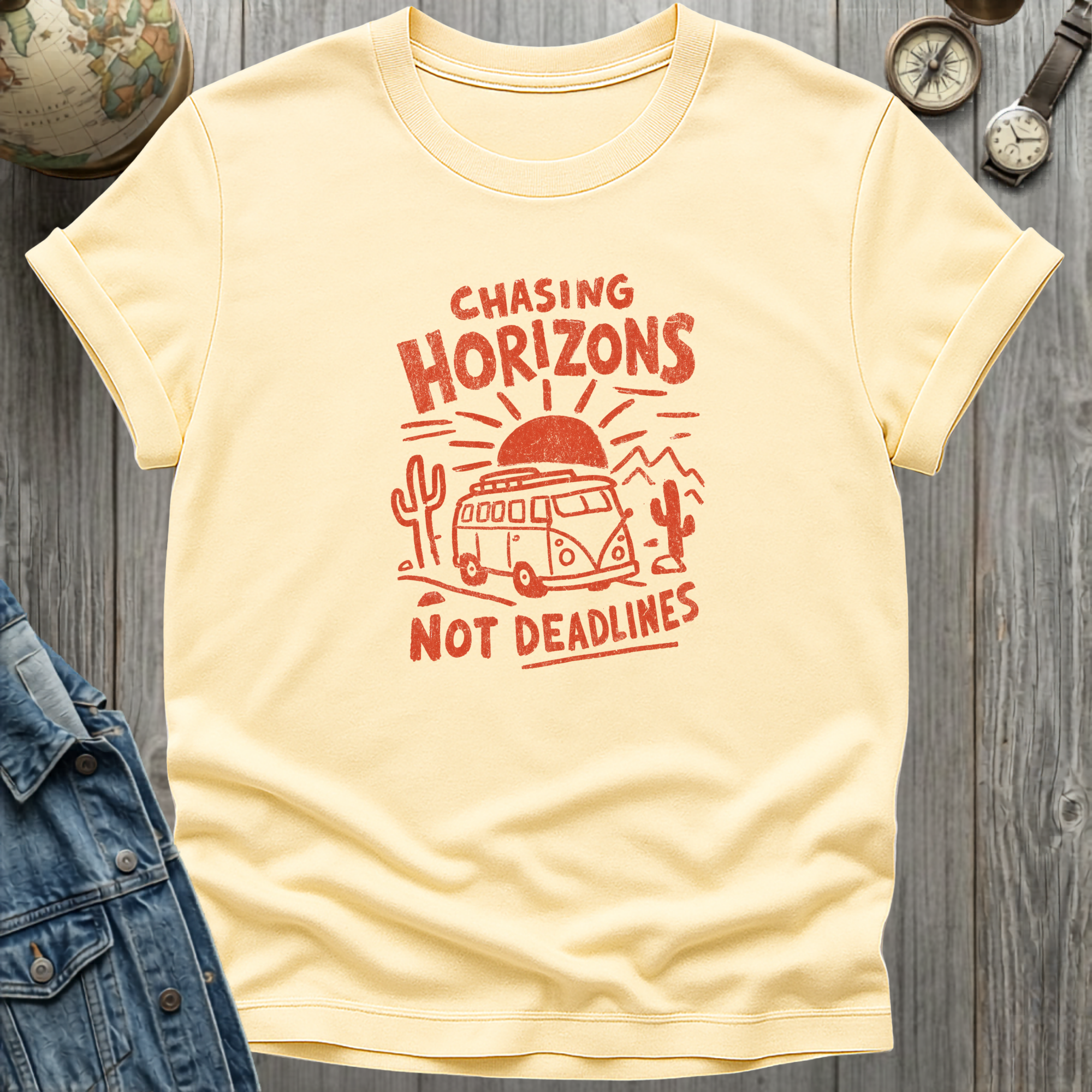 Chasing Horizons Not Deadlines T-Shirt