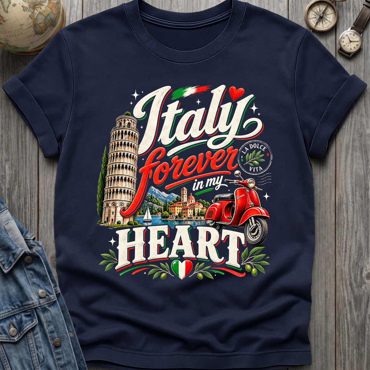 Italy Heart T-Shirt
