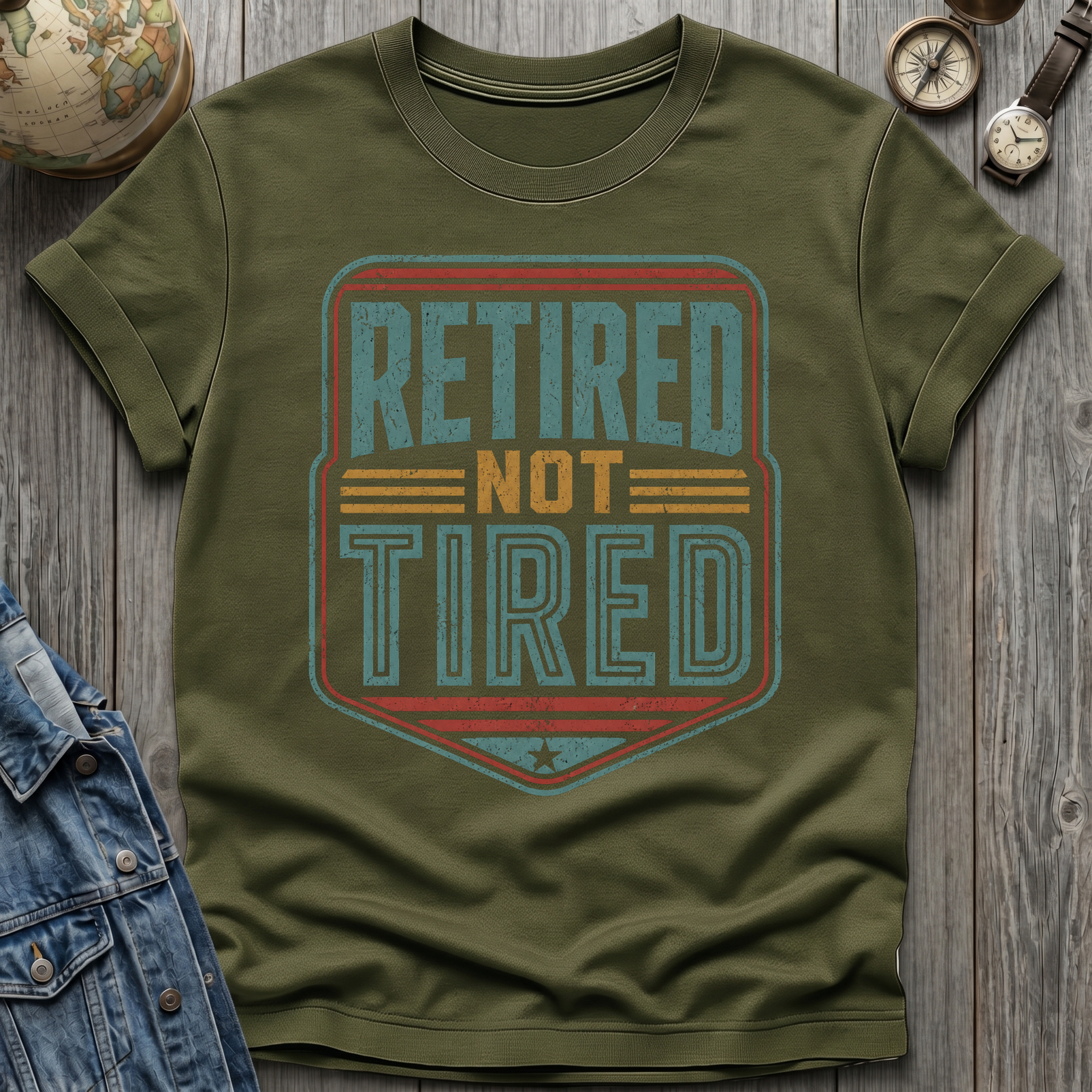 Retired Not Tired Stars T-Shirt