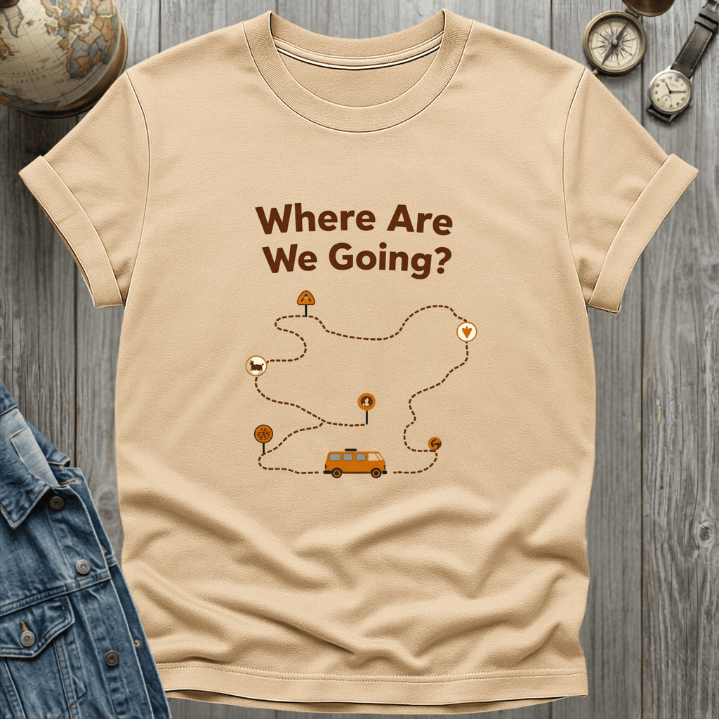 Where Are We Going Map T-Shirt