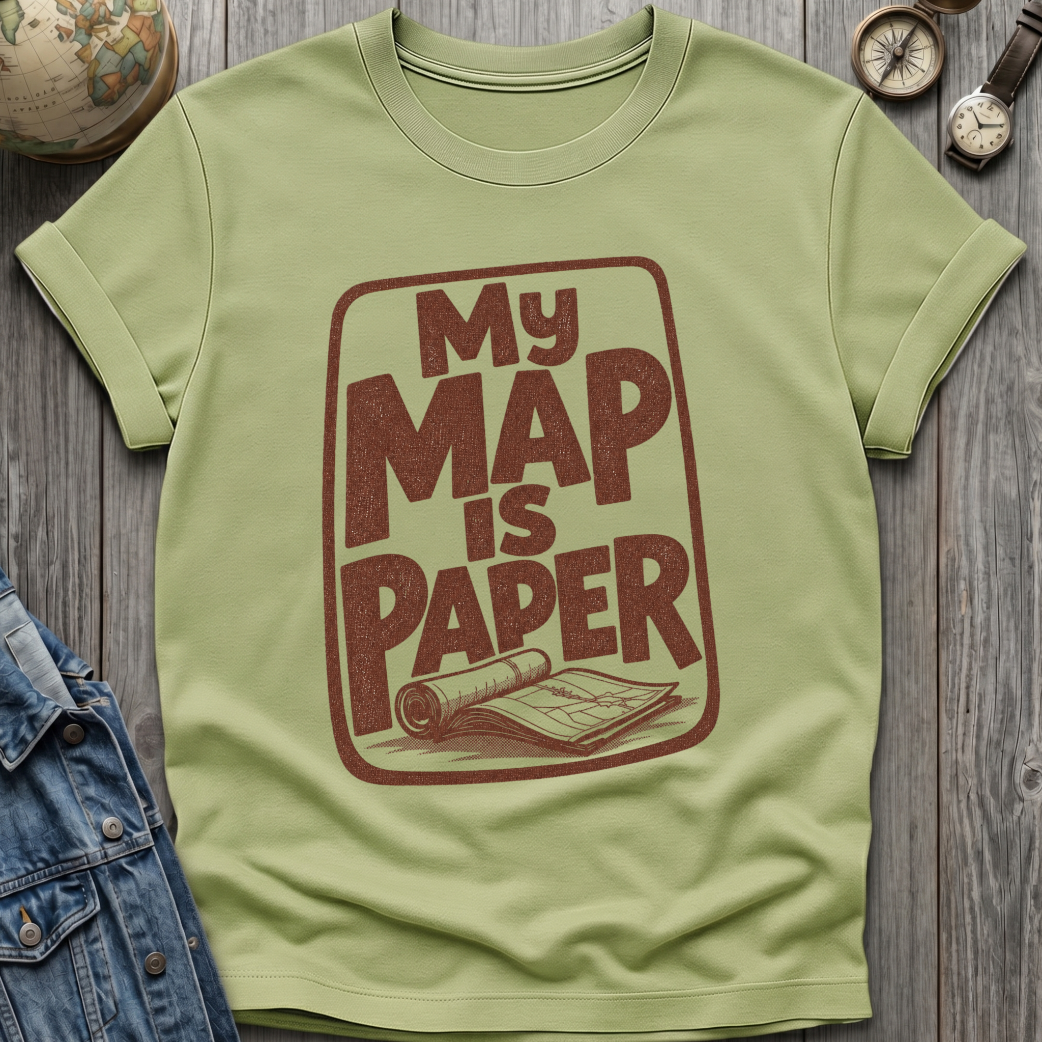 Map Paper T-Shirt