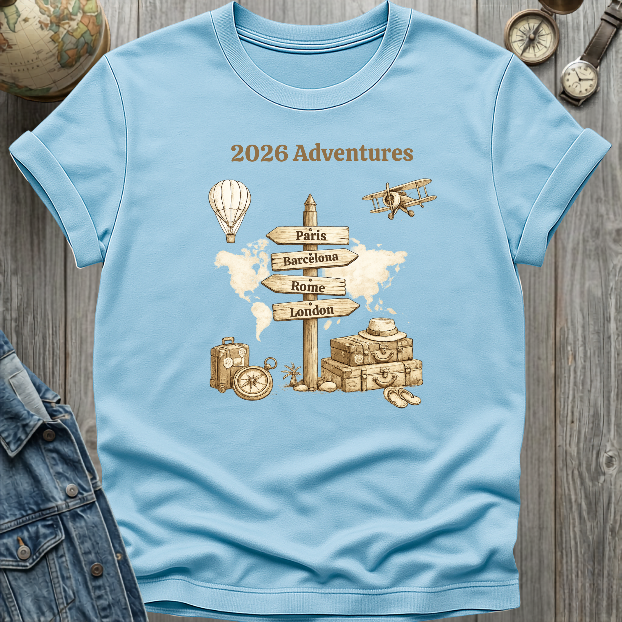 Name Your Places Custom T-Shirt