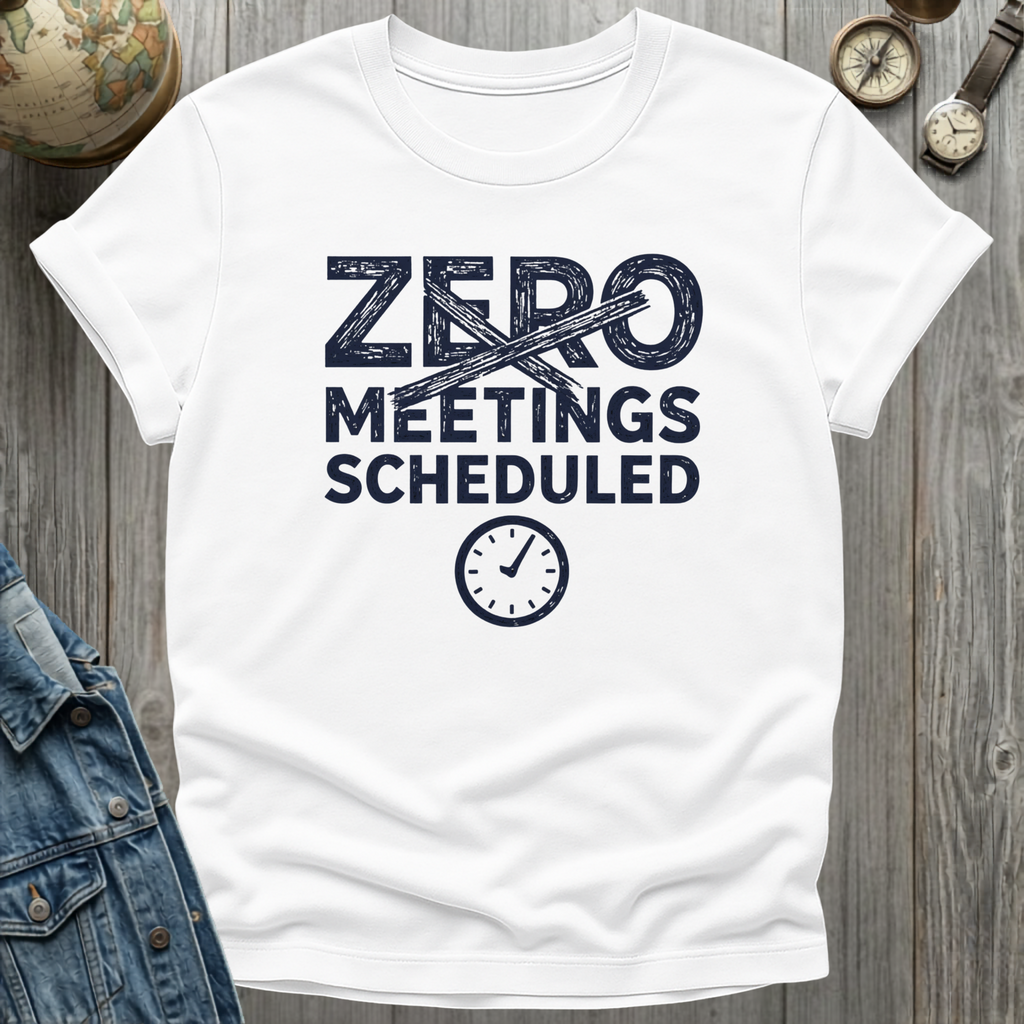 Zero Meetings Scheduled T-Shirt