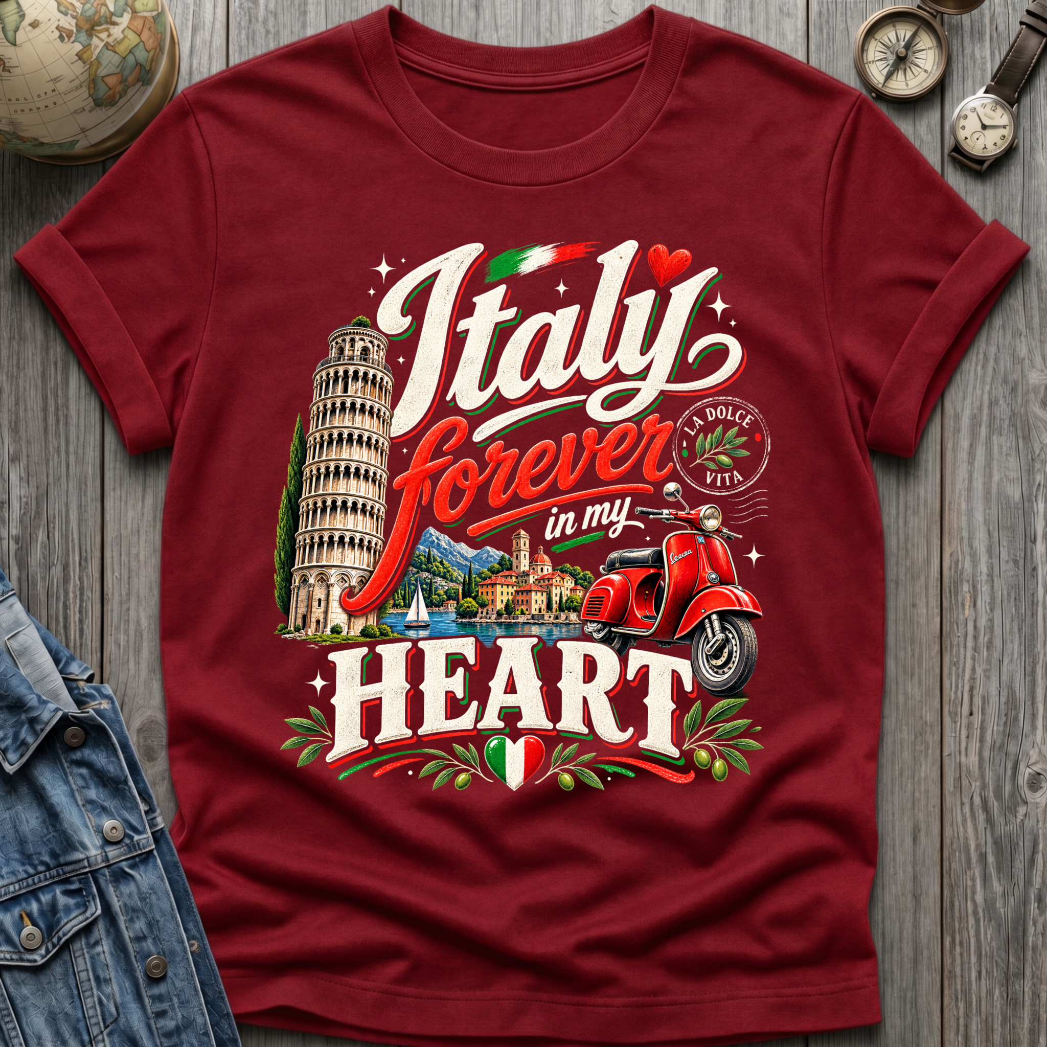 Italy Heart T-Shirt