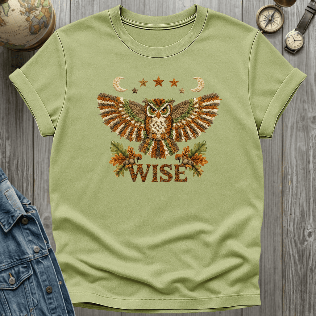 Rustic Owl Faux Latch Hook T-Shirt