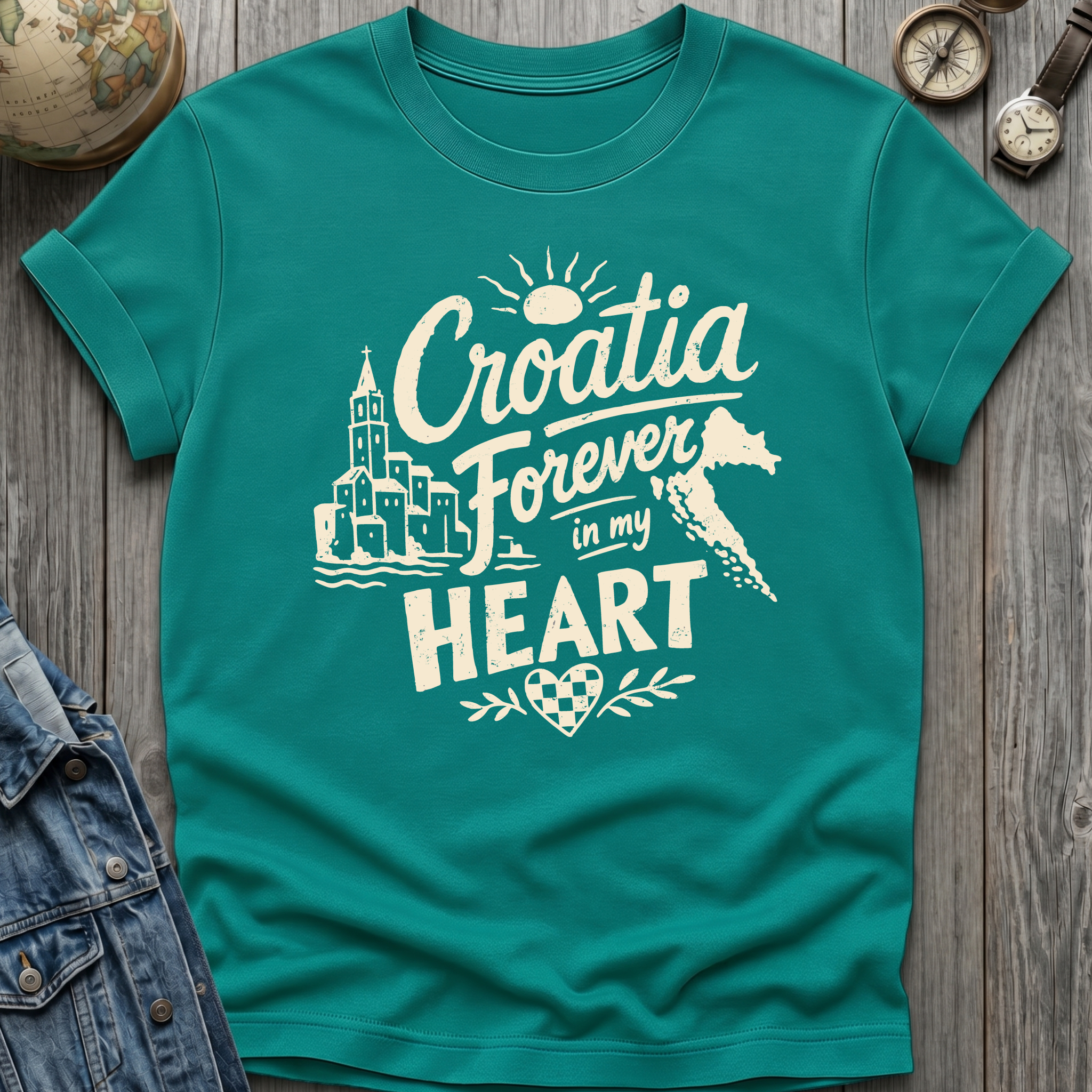 Croatia Heart T-Shirt