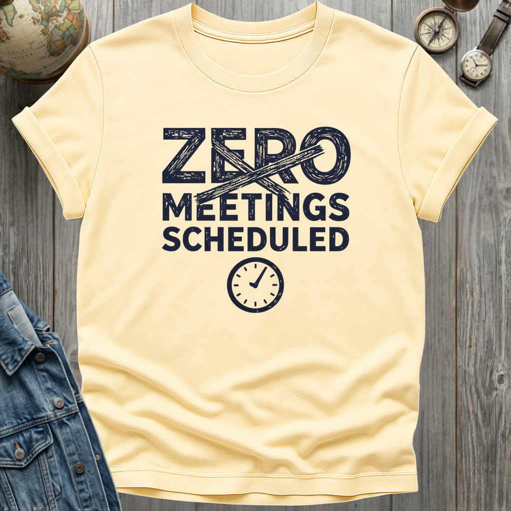 Zero Meetings Scheduled T-Shirt