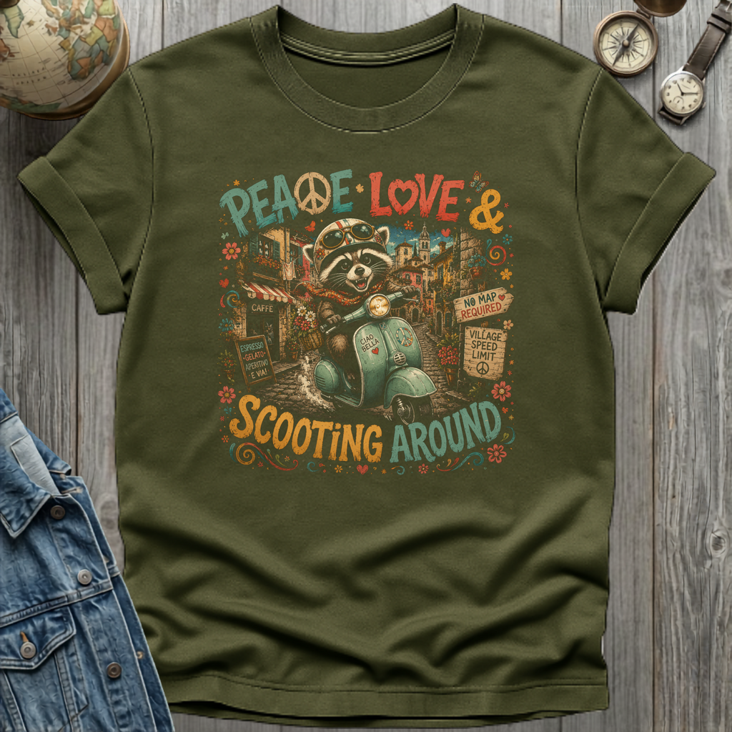 Peace Love Scoot T-Shirt
