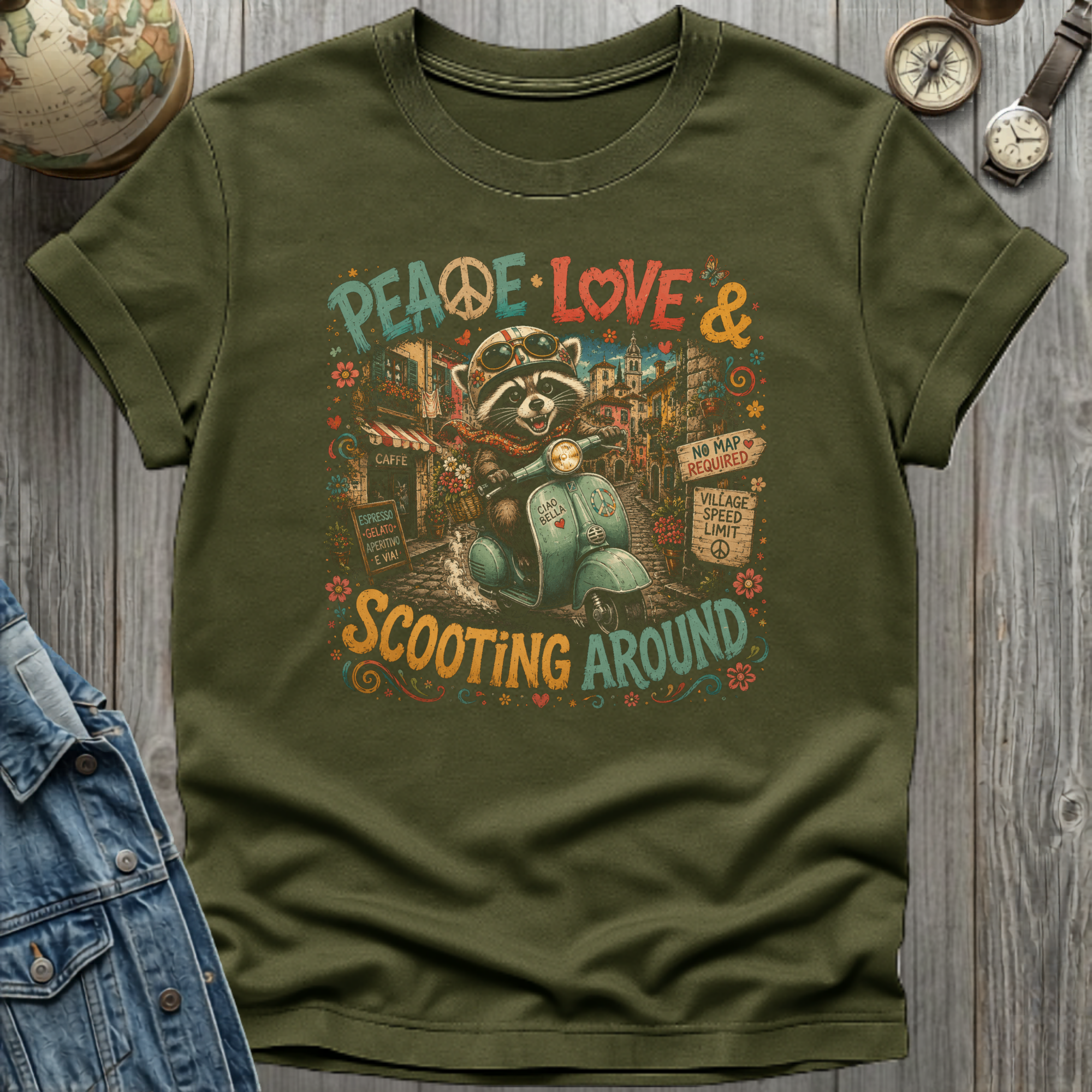 Peace Love Scoot T-Shirt