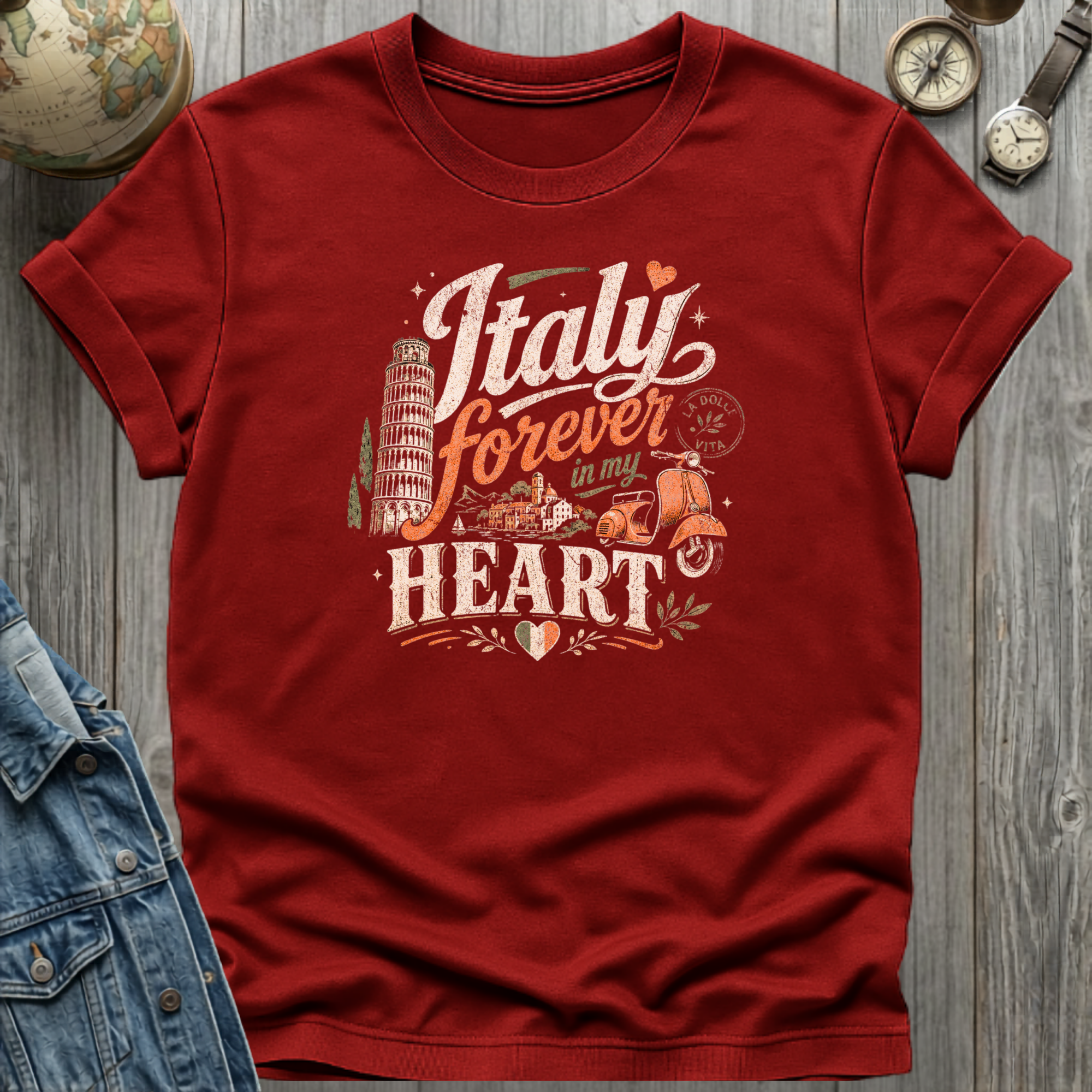 Italy Heart T-Shirt