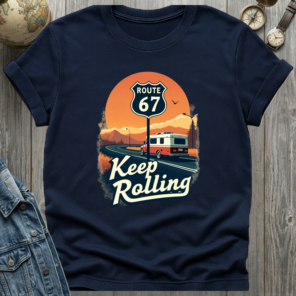 Route 67 Keep Rolling RV T-Shirt