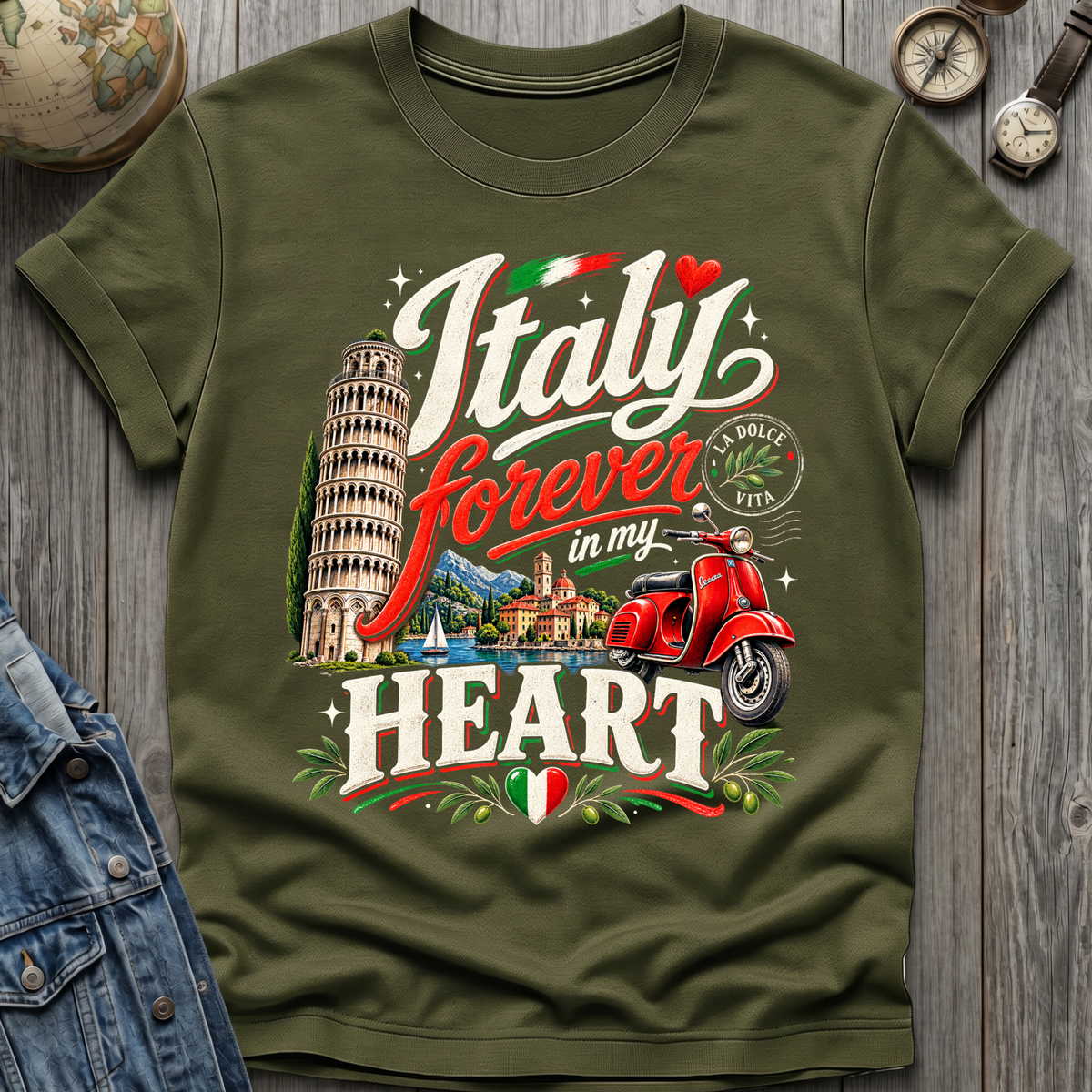 Italy Heart T-Shirt