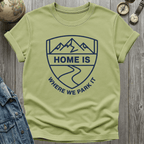 Home is Where We Park Badge T-Shirt