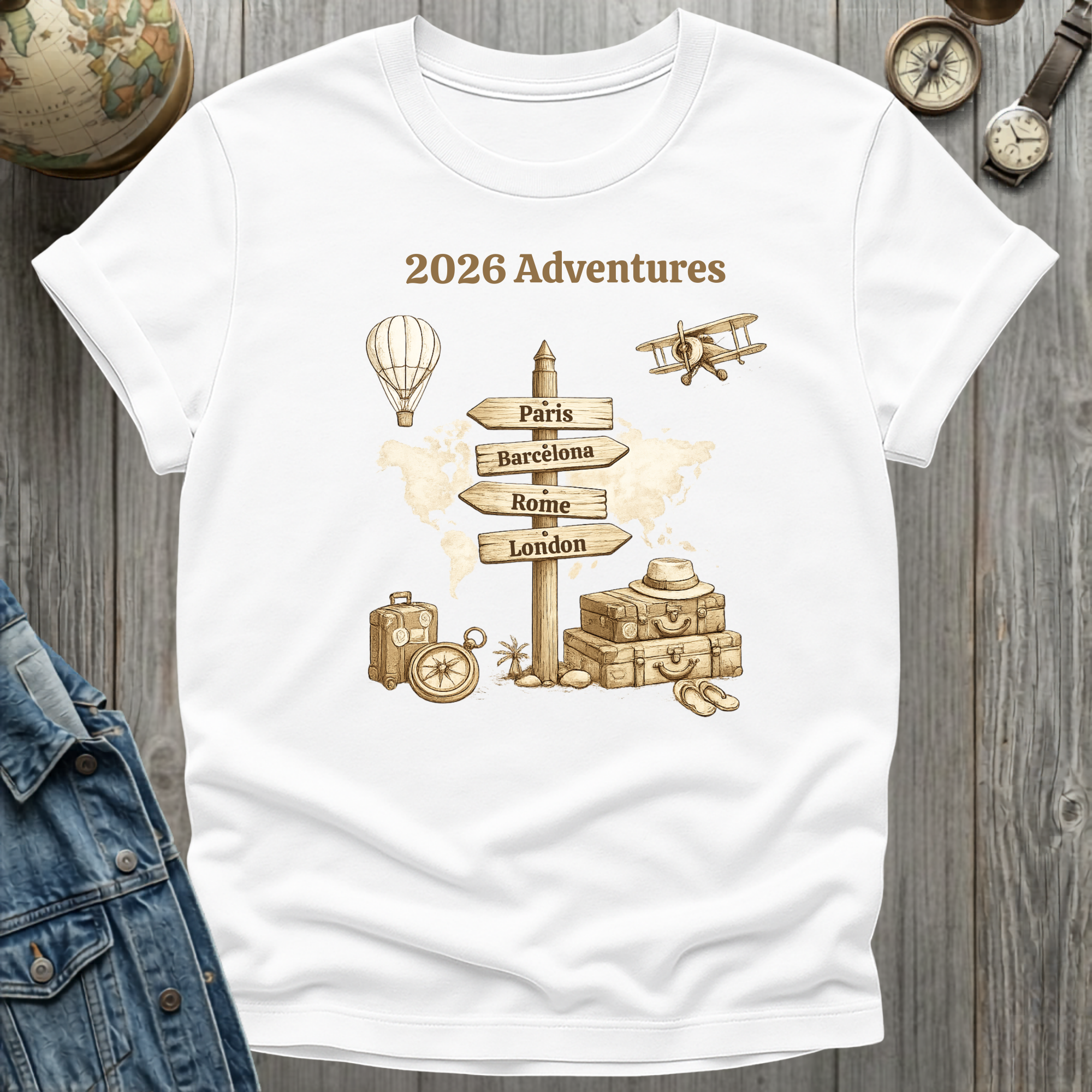 Name Your Places Custom T-Shirt