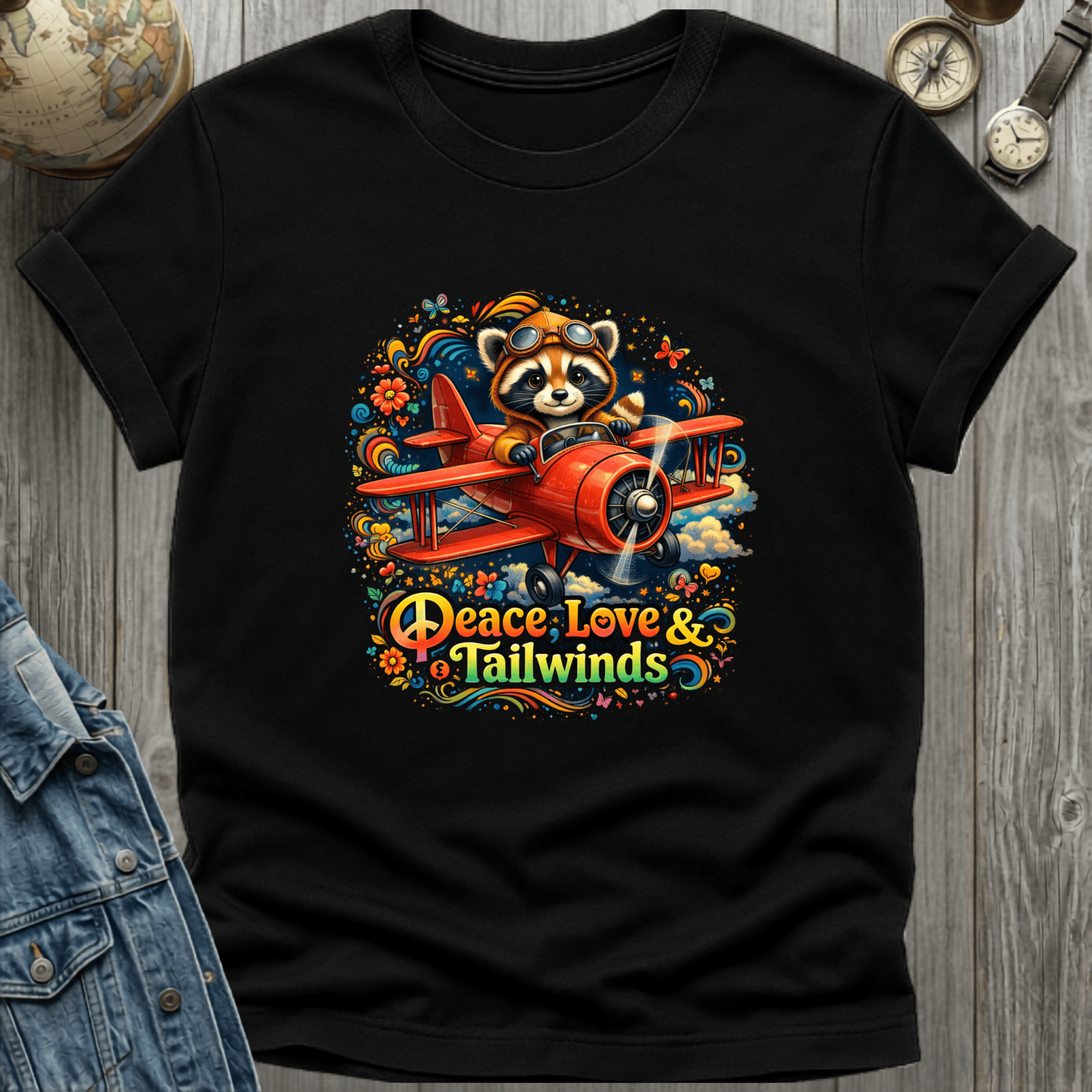 Peace Love Tailwinds Raccoon T-Shirt