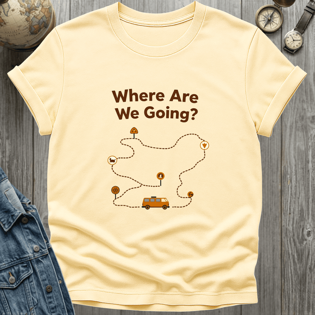 Where Are We Going Map T-Shirt