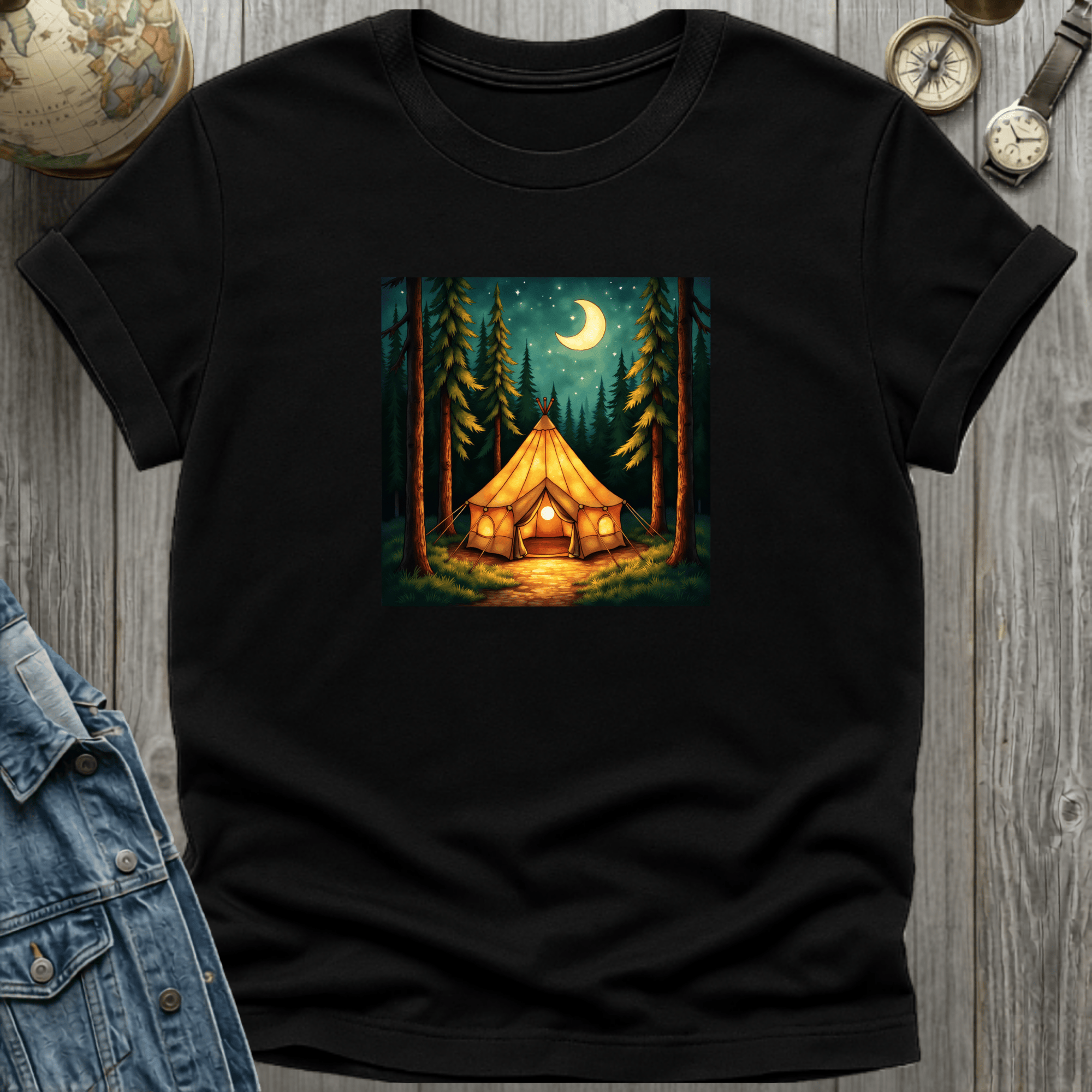 Glowing Tent Night T-Shirt