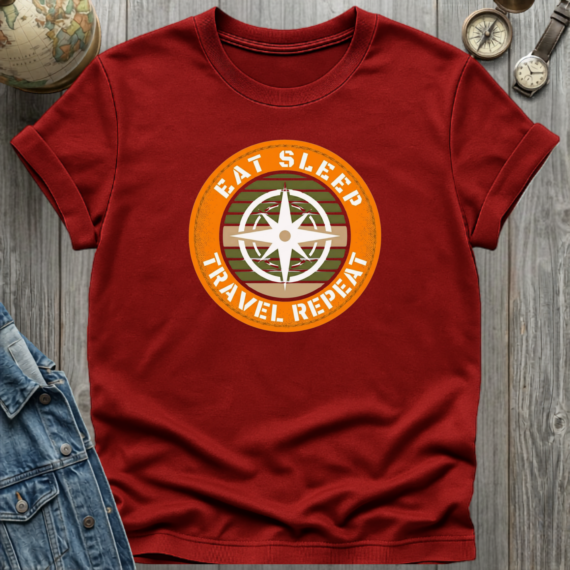 Compass Eat Sleep T-Shirt