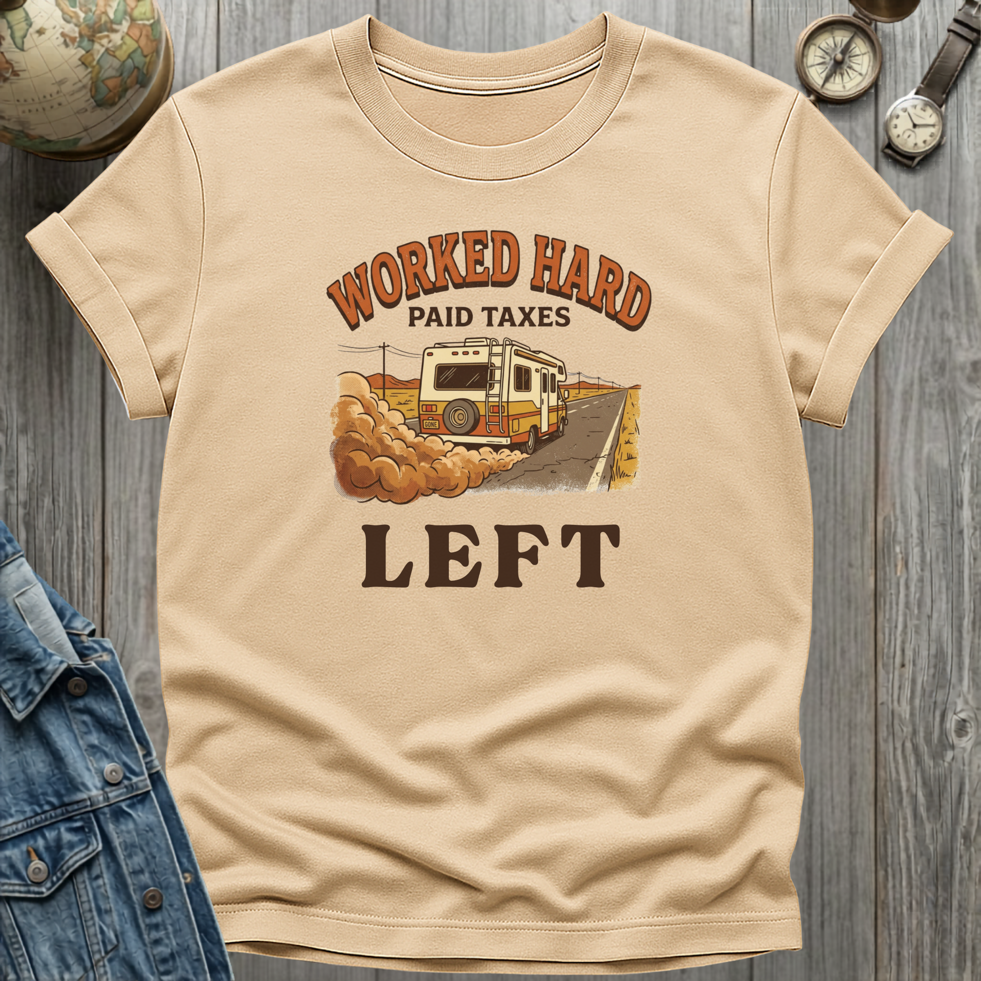 Worked Hard Left T-Shirt