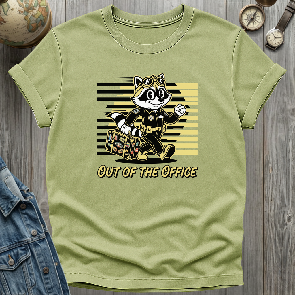 Raccoon Out Office T-Shirt