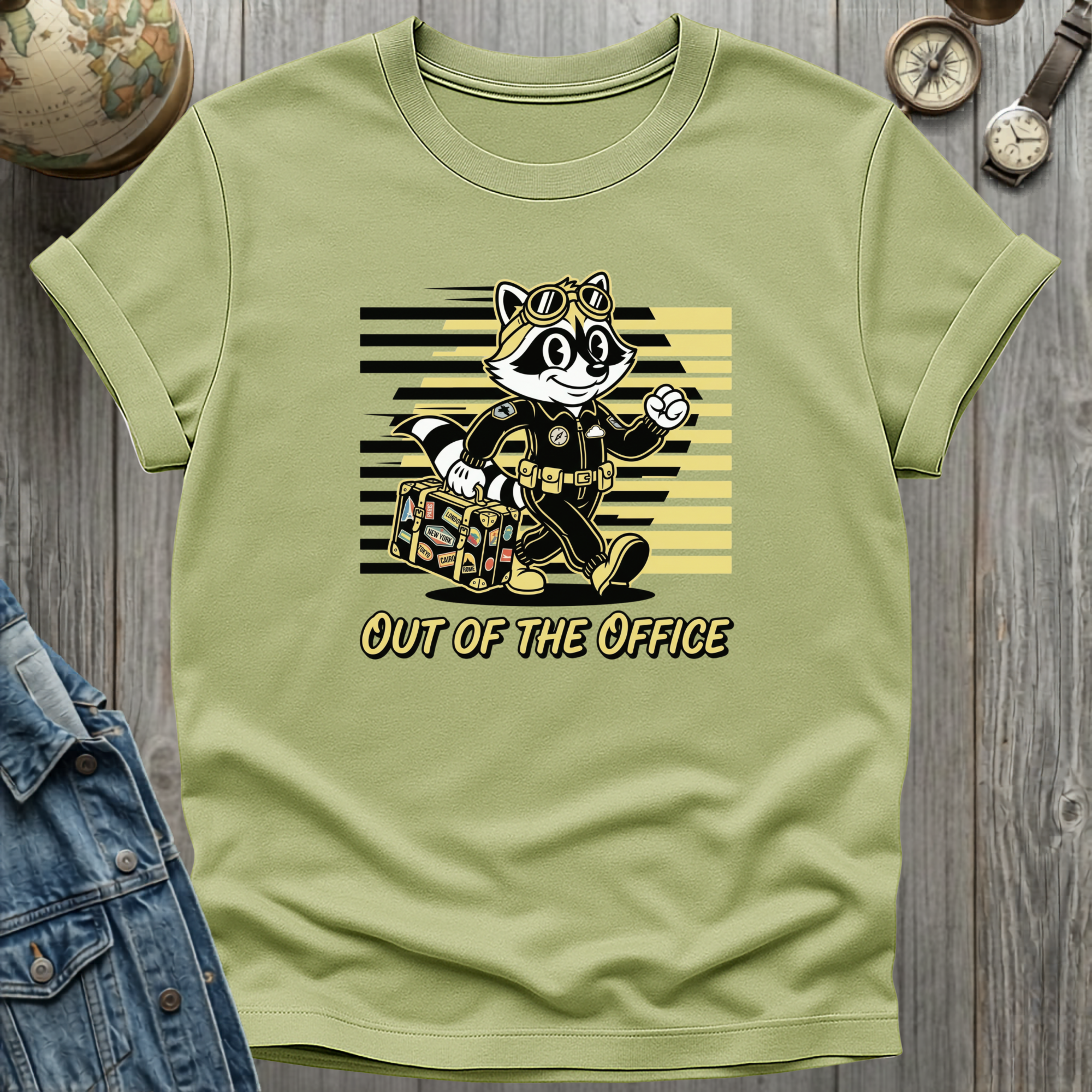 Raccoon Out Office T-Shirt