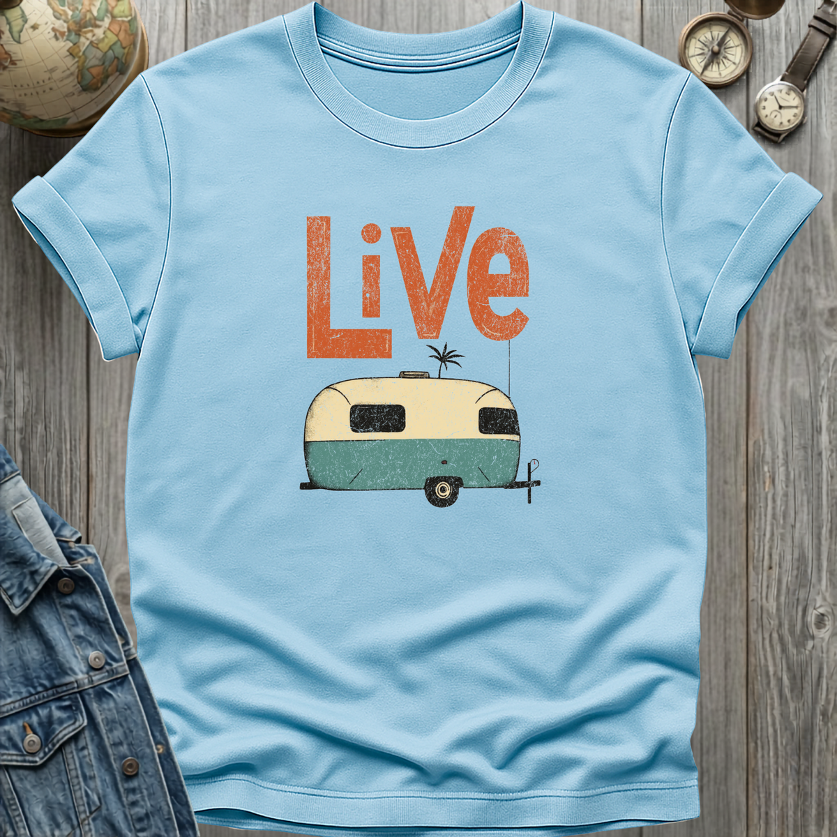 Live Solo Camper Retro T-Shirt