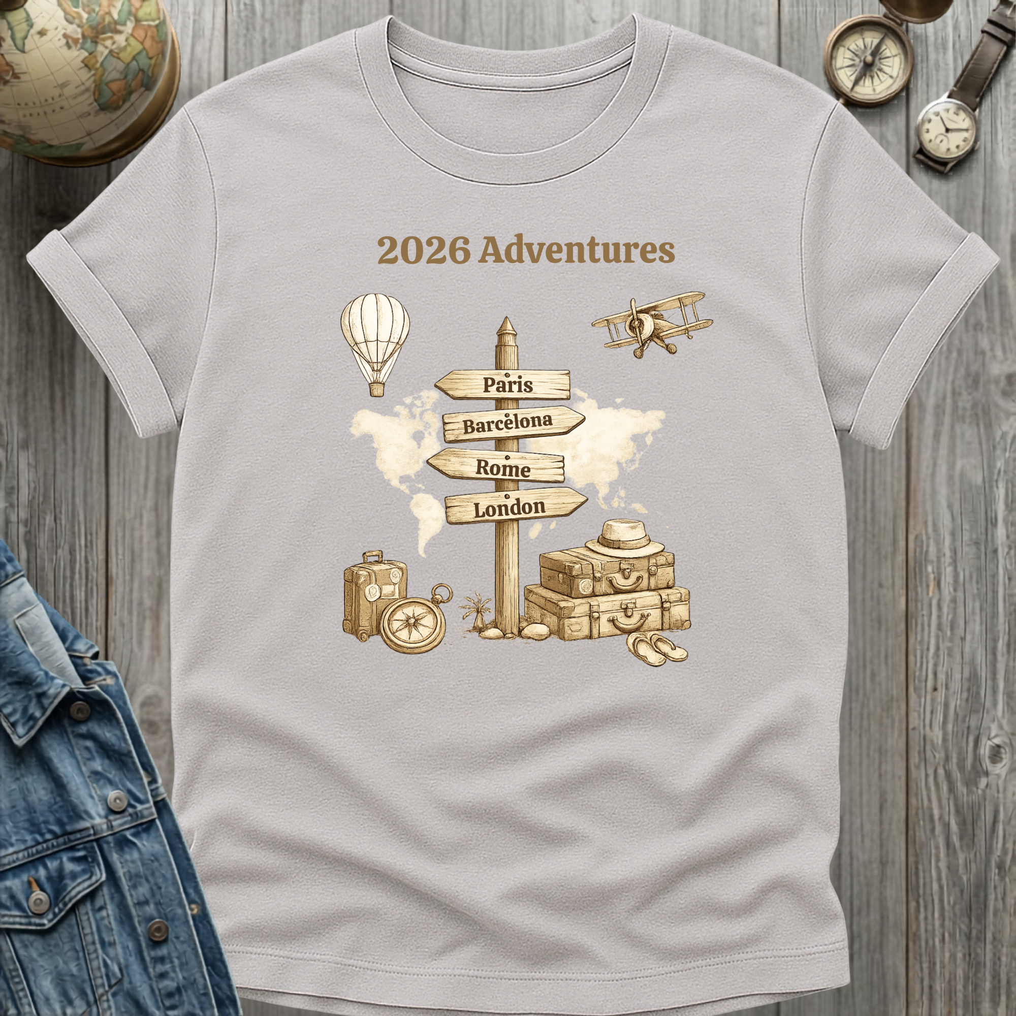 Name Your Places Custom T-Shirt