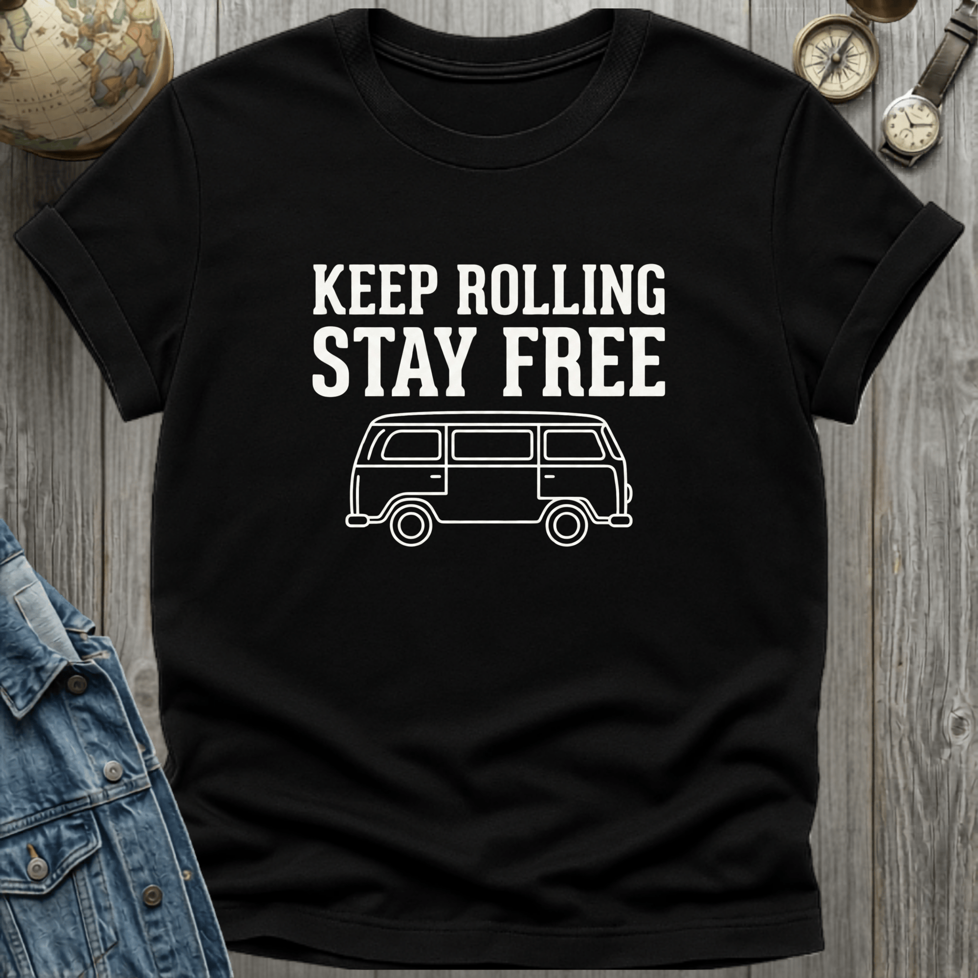Keep Rolling Stay Free T-Shirt