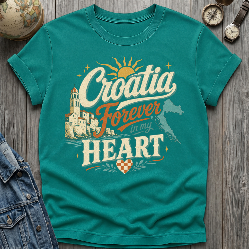 Croatia Heart T-Shirt