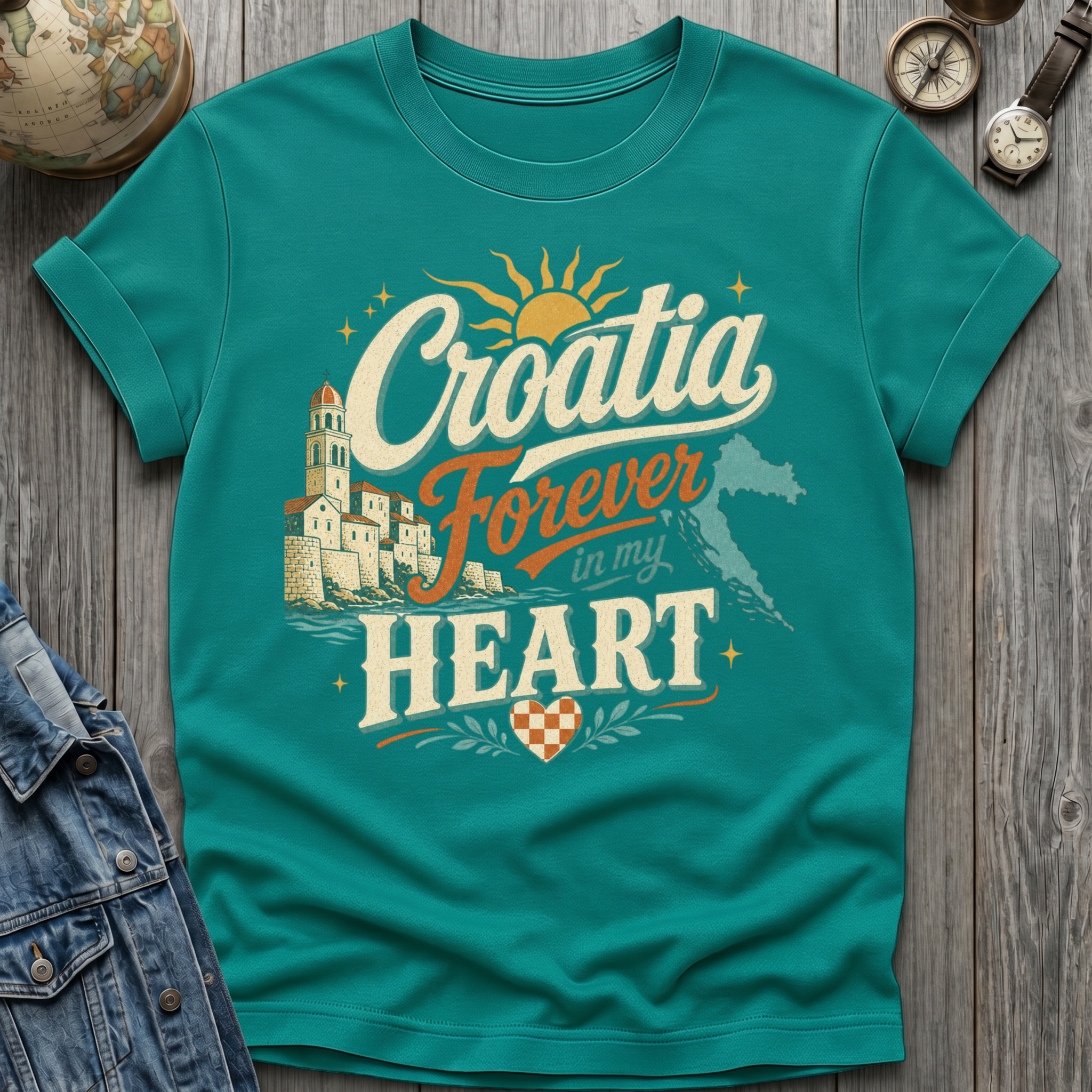 Croatia Heart T-Shirt