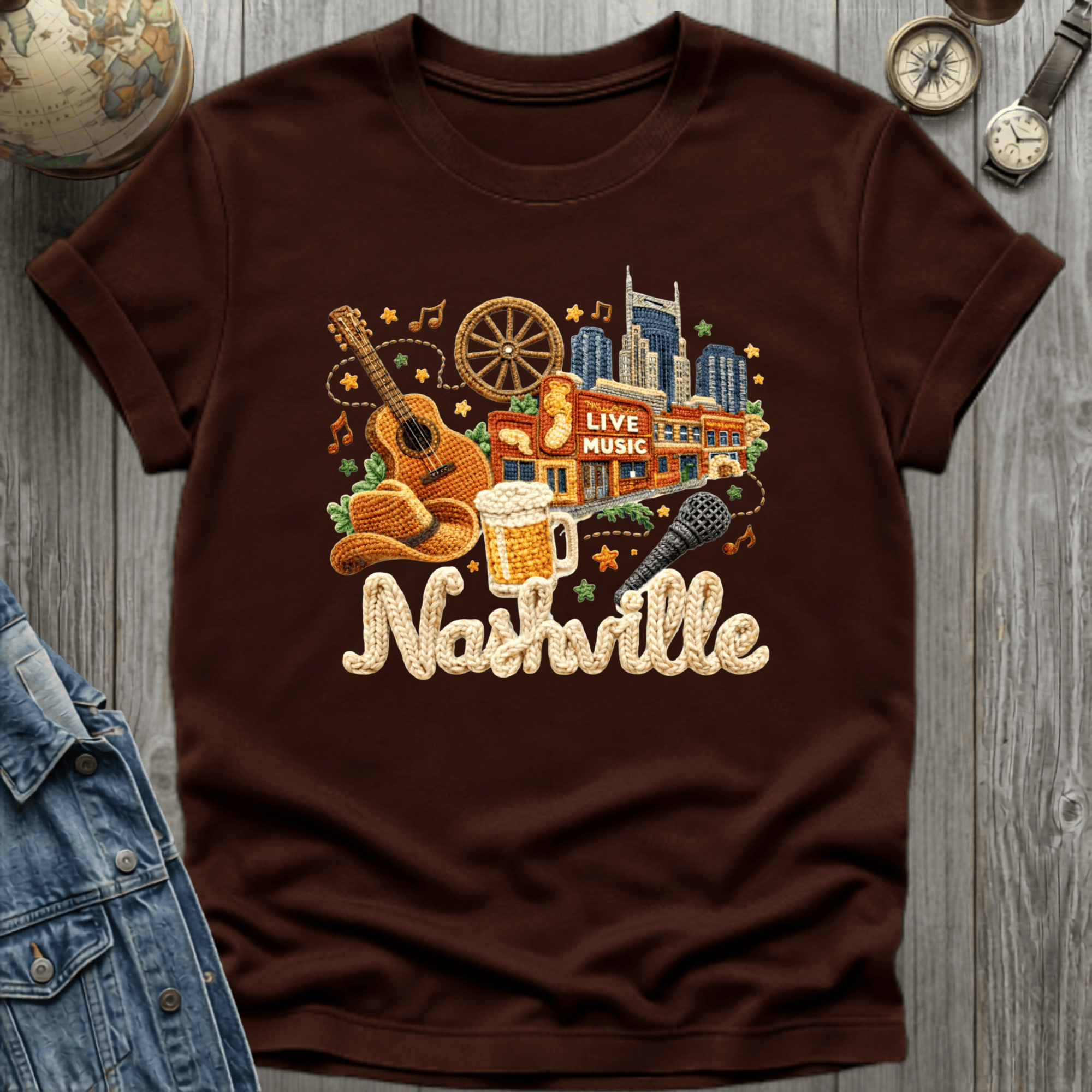 Nashville Faux Woven T-Shirt