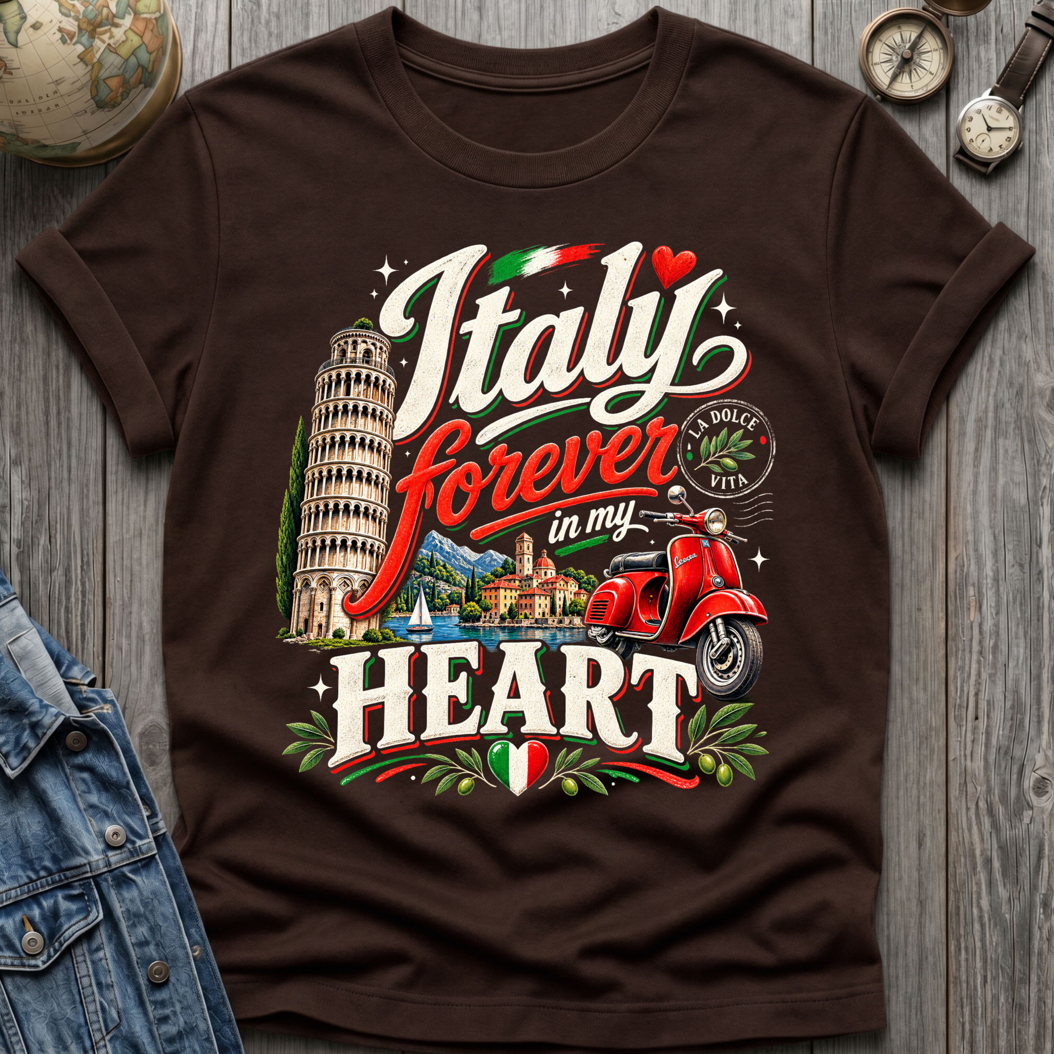 Italy Heart T-Shirt