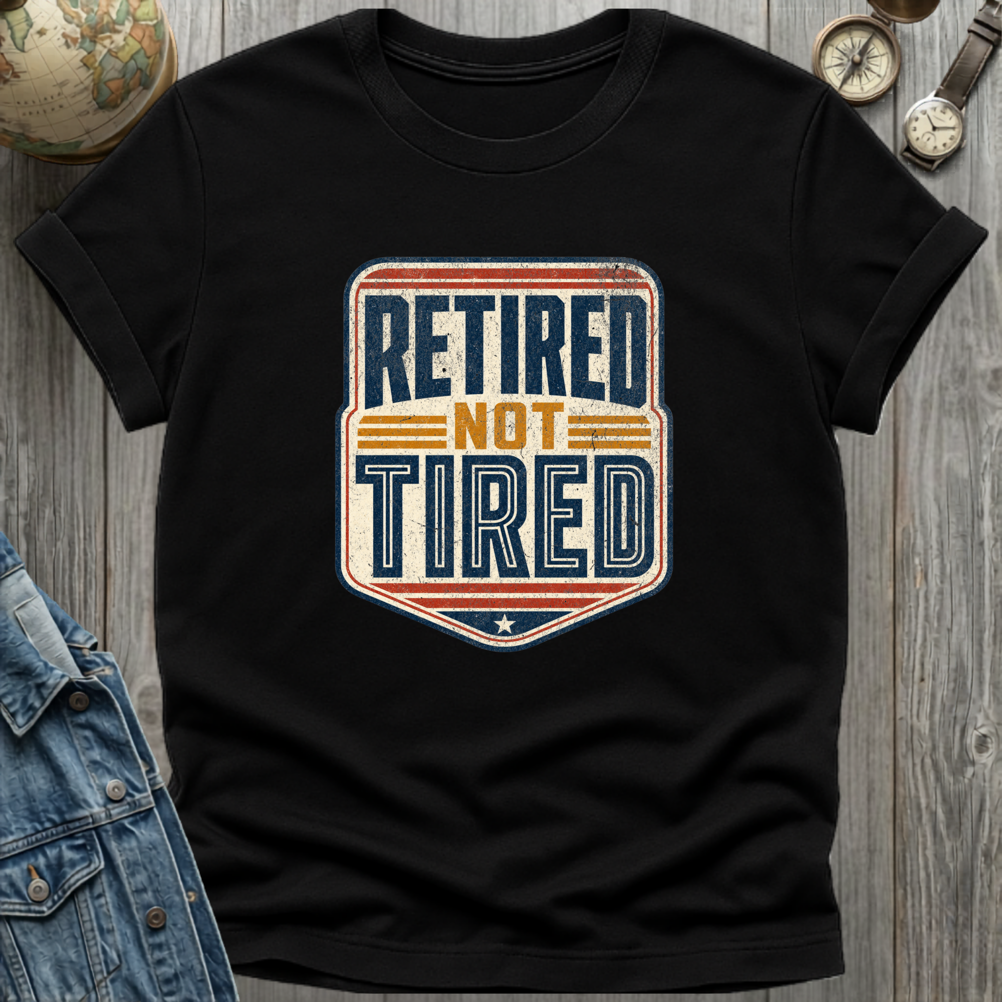 Retired Not Tired Stars T-Shirt