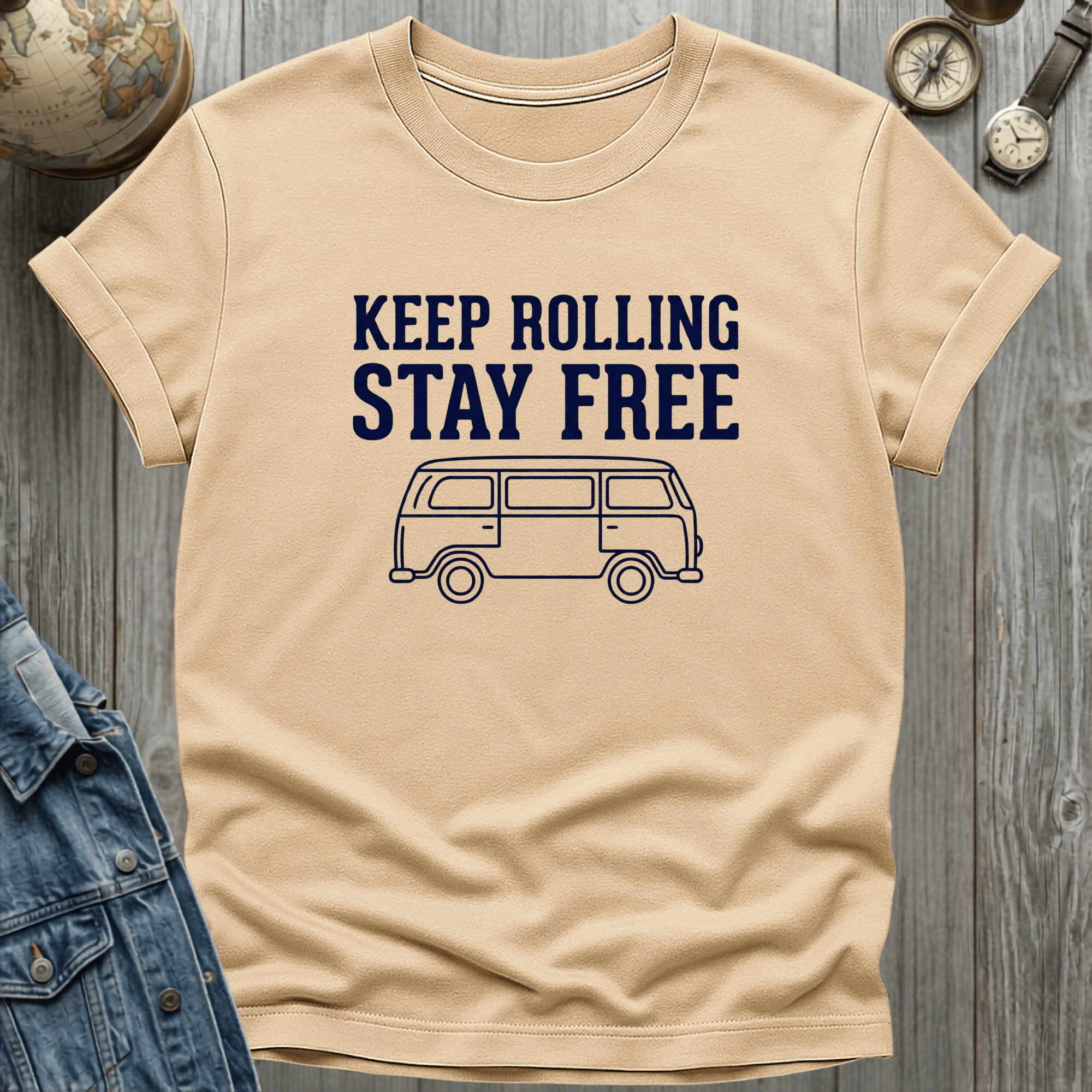 Keep Rolling Stay Free T-Shirt