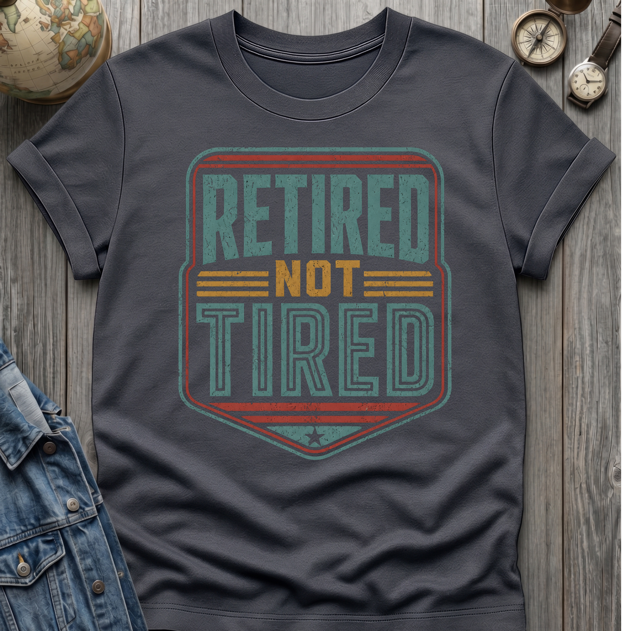 Retired Not Tired Stars T-Shirt