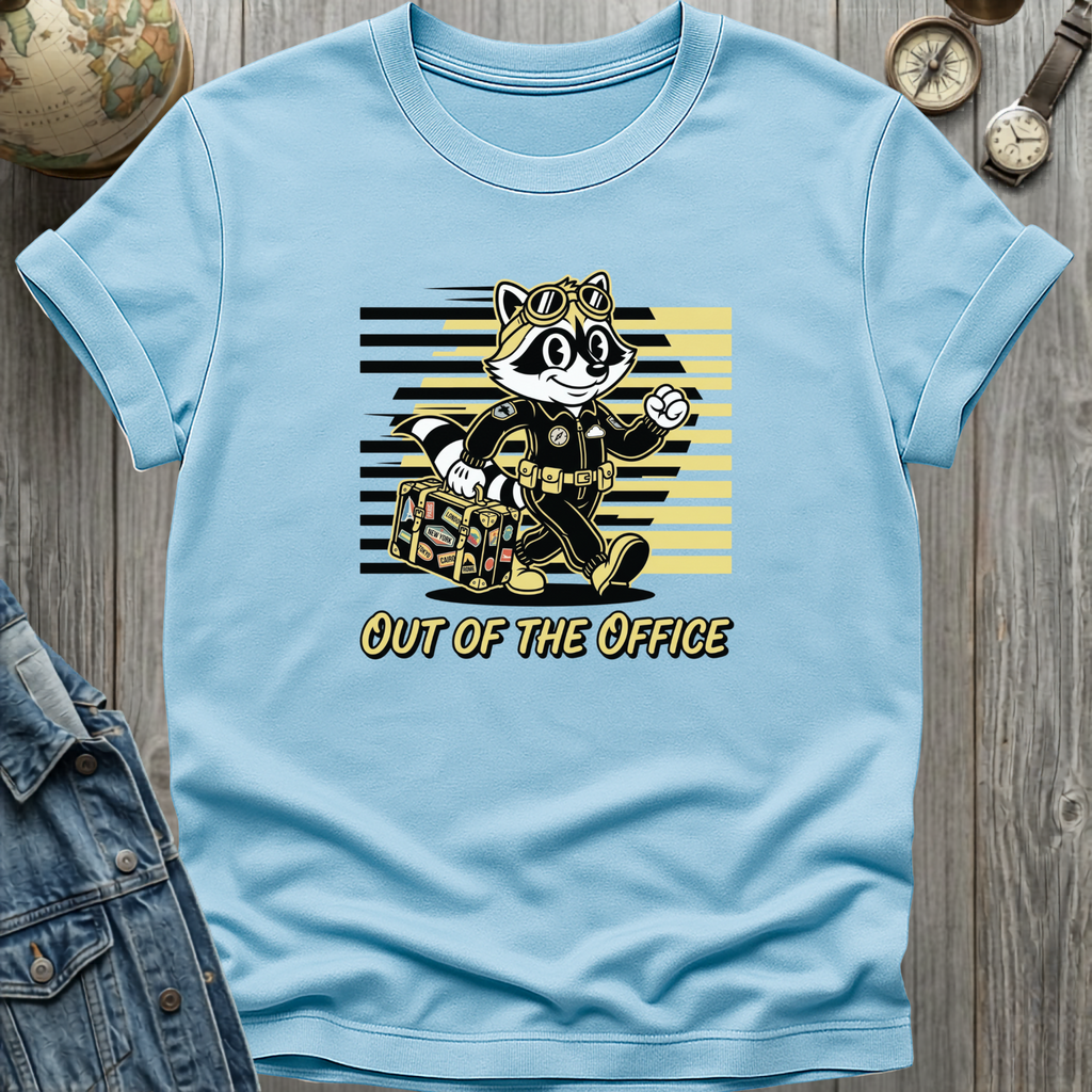 Raccoon Out Office T-Shirt