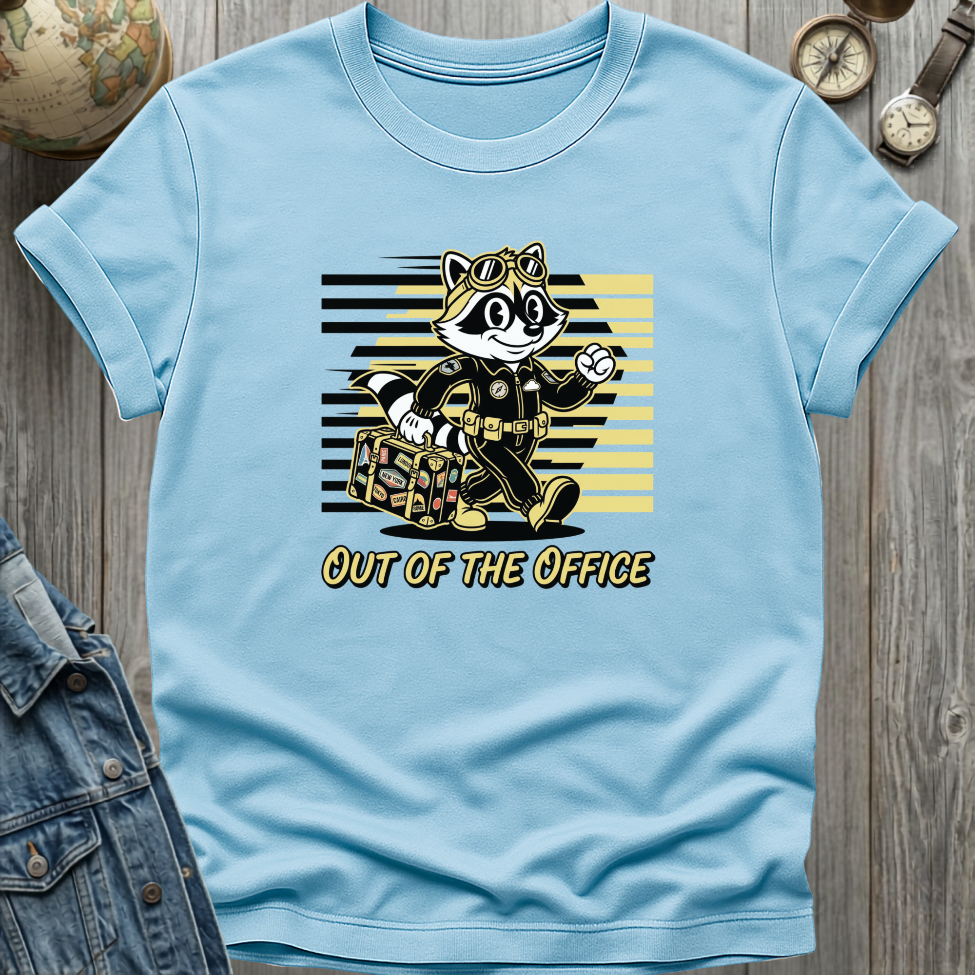 Raccoon Out Office T-Shirt